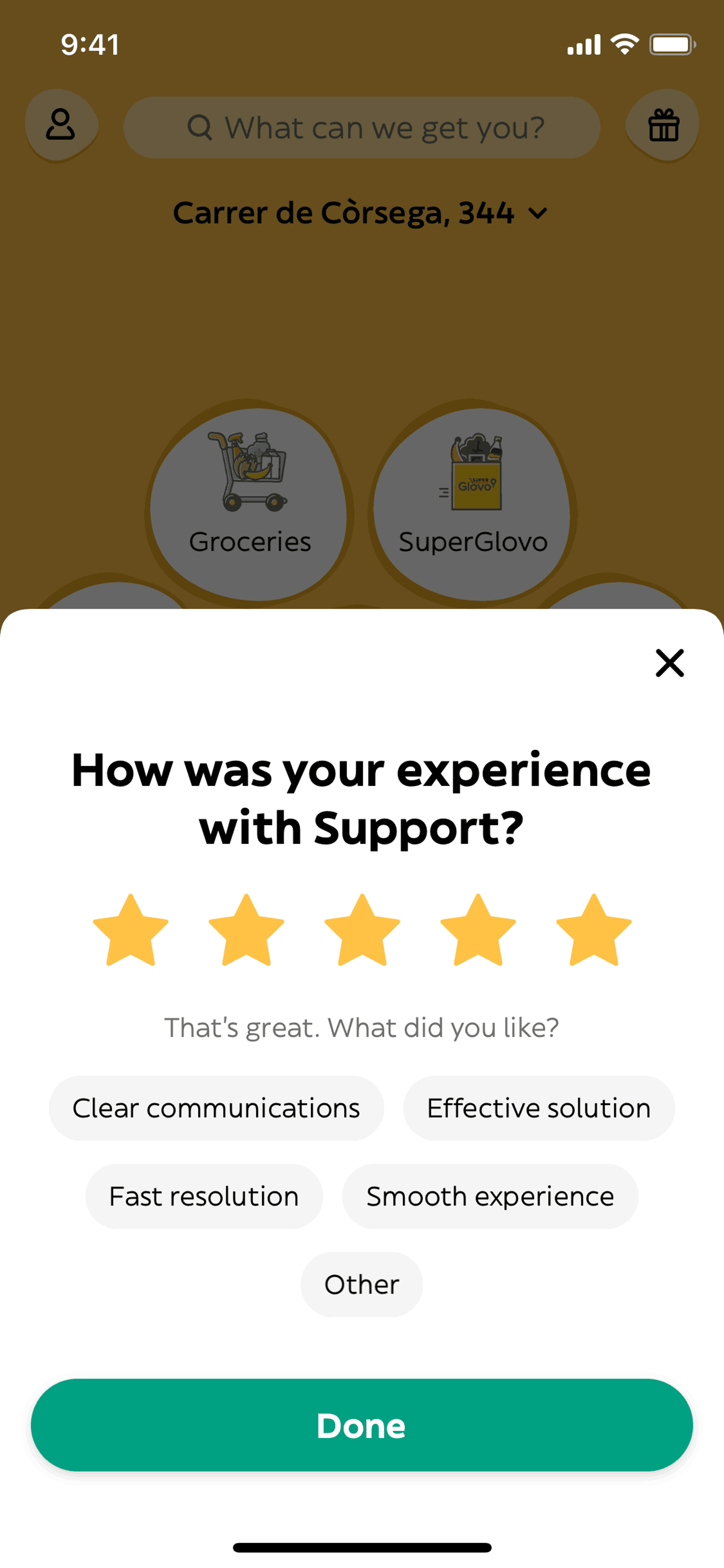 Glovo iOS Lifestyle interface screenshot 14