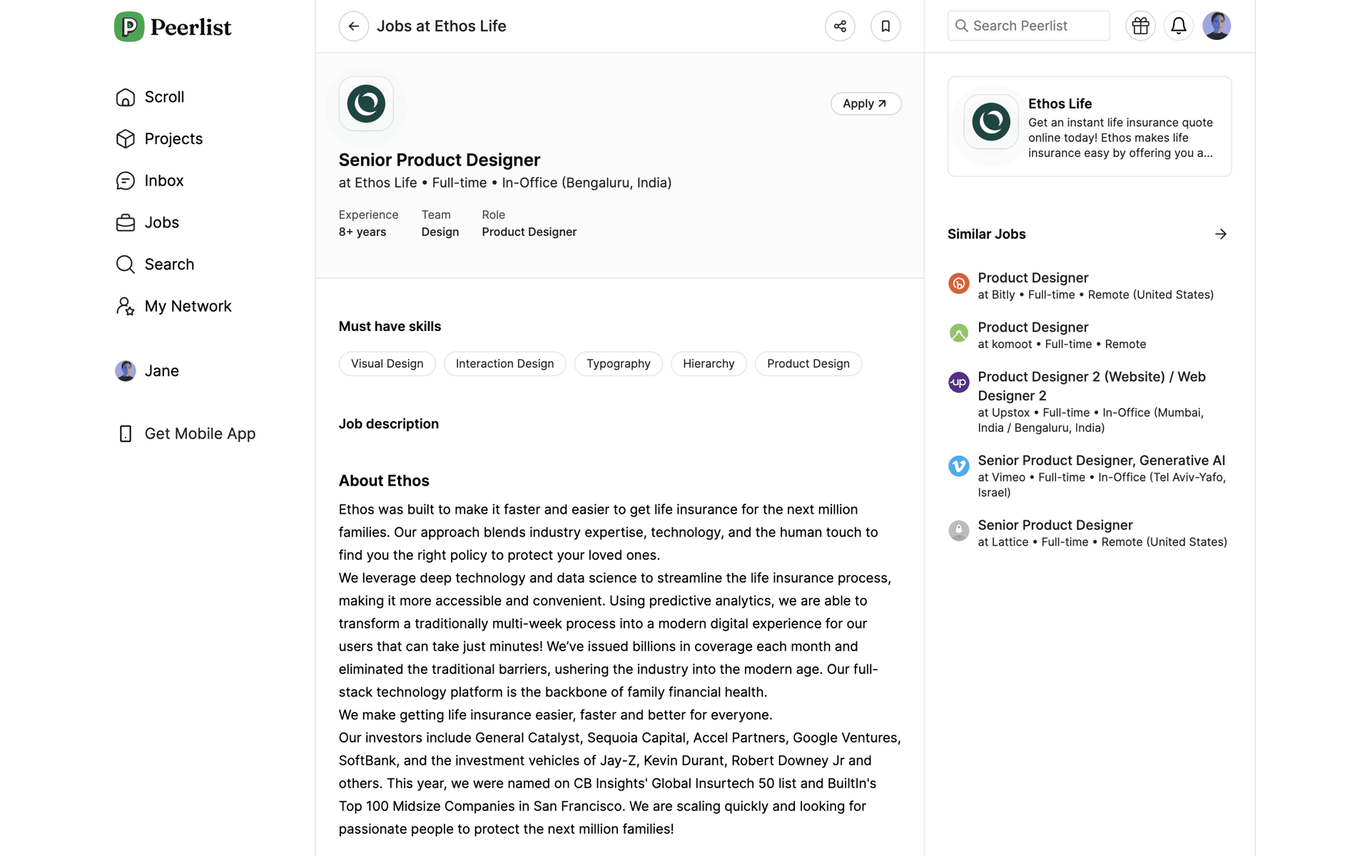 Peerlist Web Social Networking interface screenshot 16