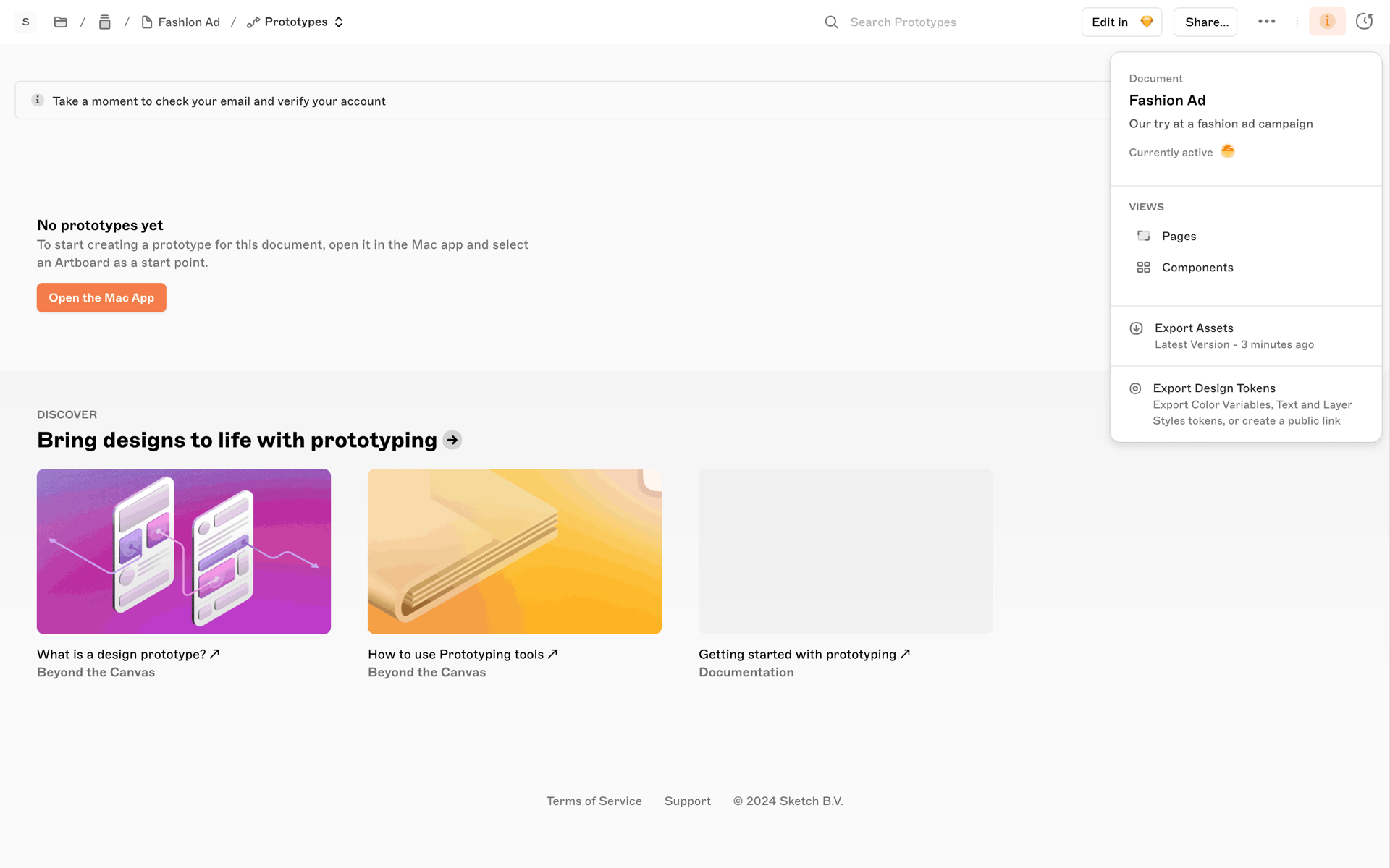 Sketch Web Productivity interface screenshot 14
