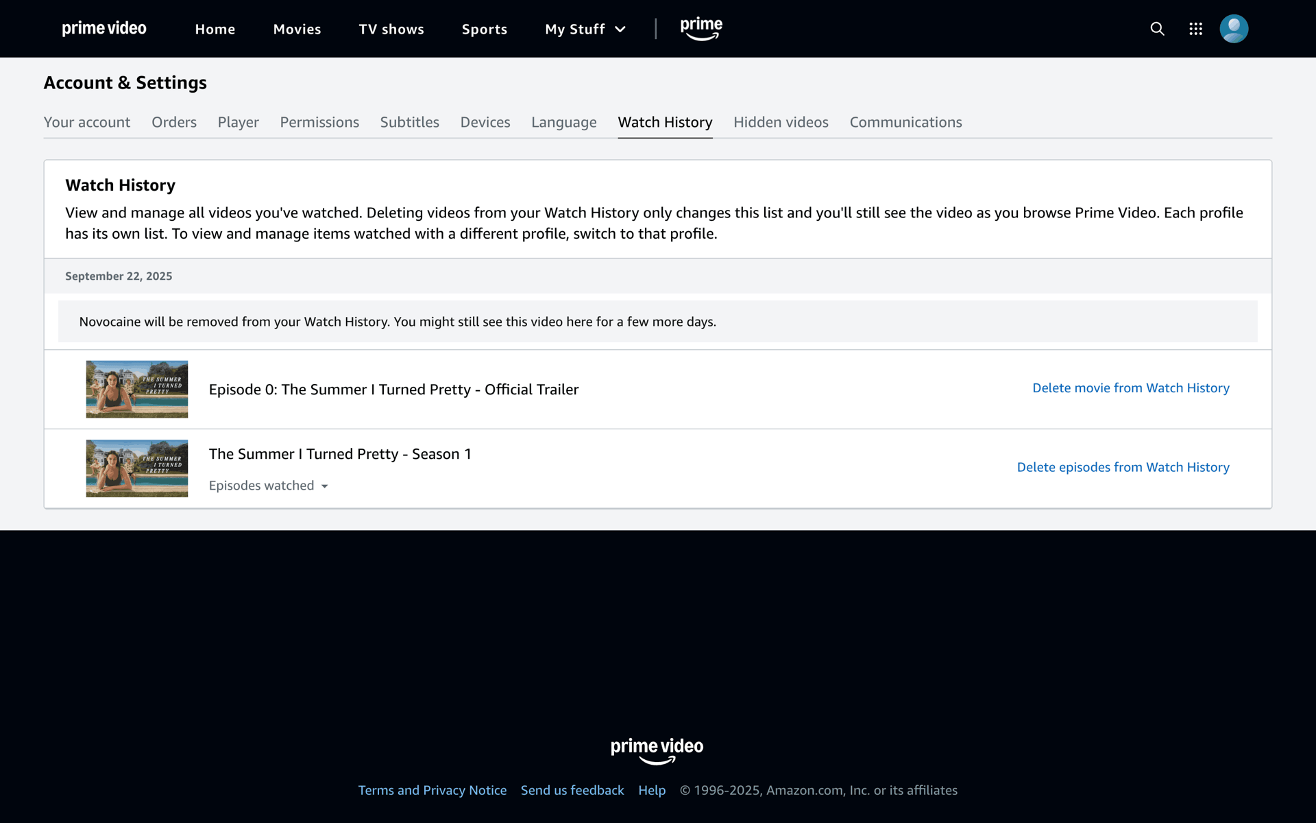 Prime Video Web Entertainment interface screenshot 17