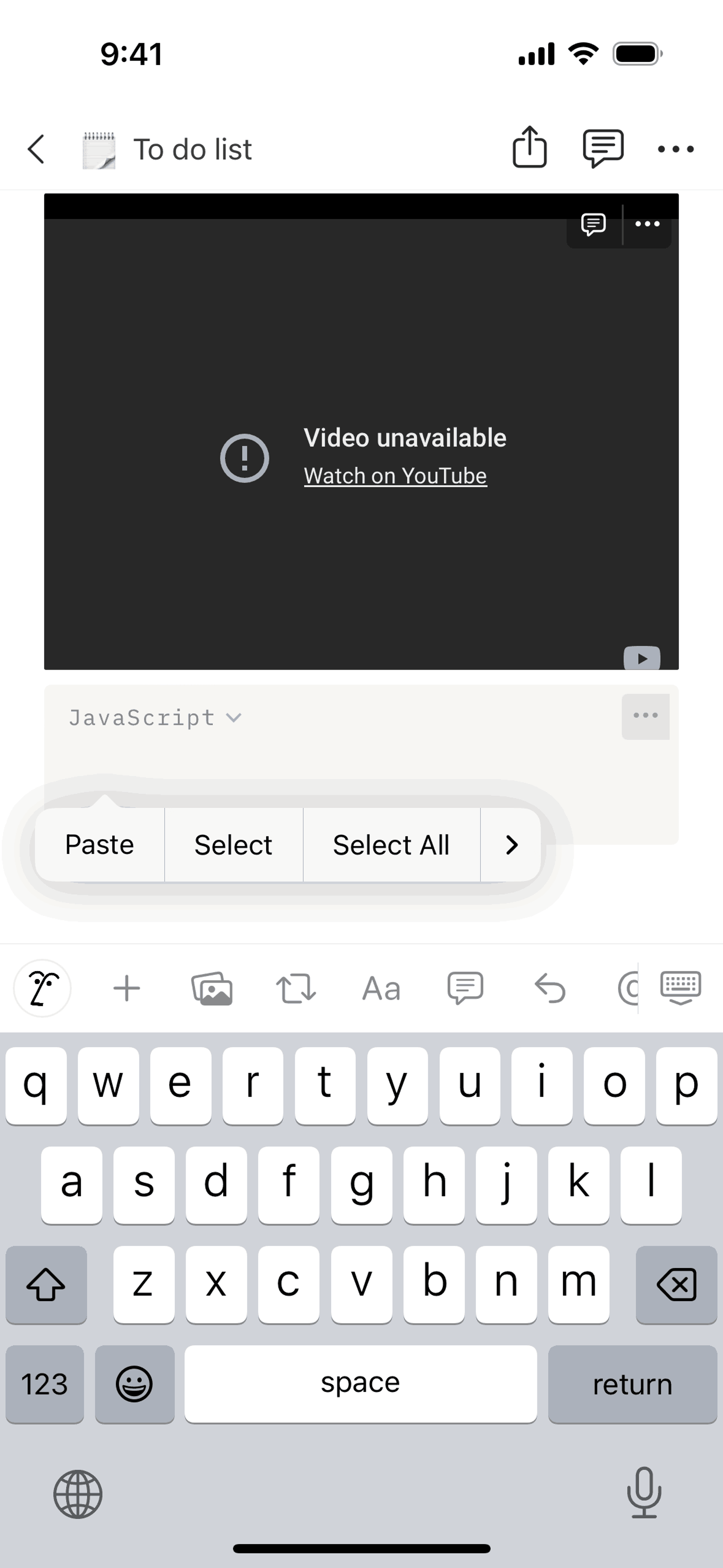 Notion iOS Collaboration interface screenshot 20