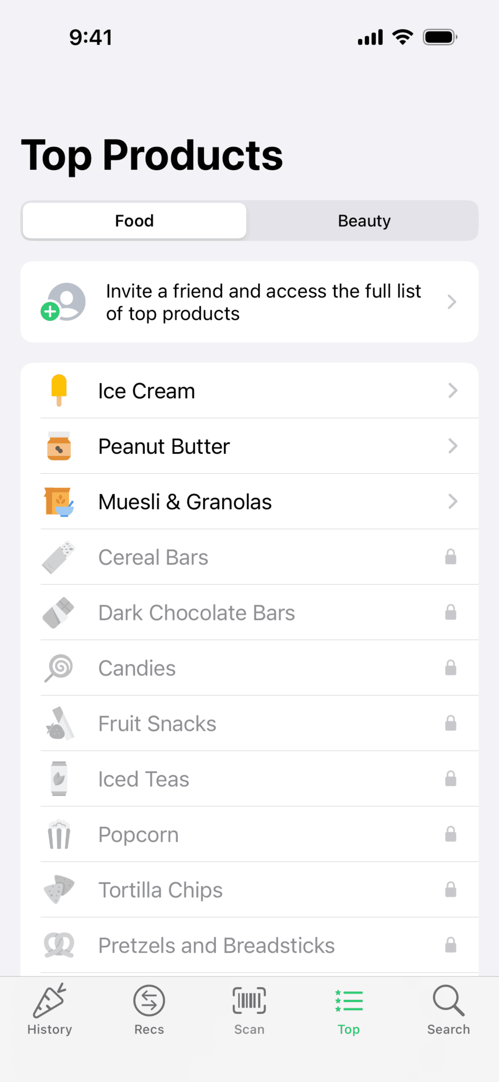 Yuka iOS Health & Fitness interface screenshot 19
