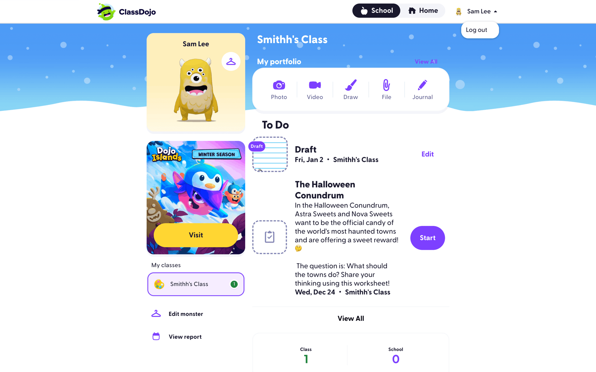 ClassDojo Web Education interface screenshot 23