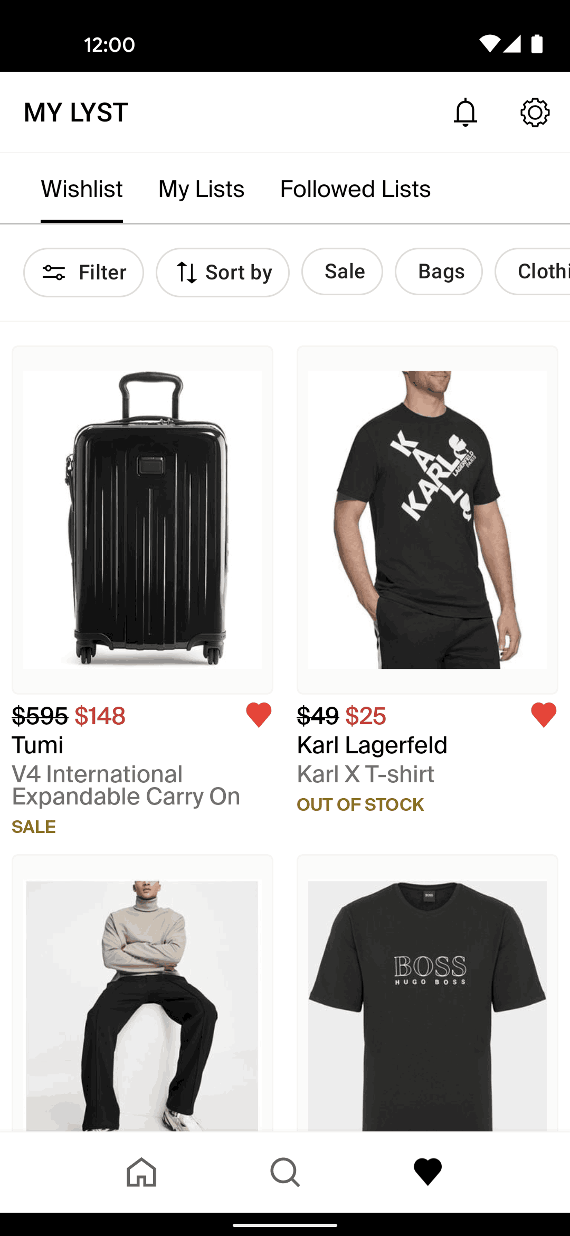 Lyst Android Shopping interface screenshot 3