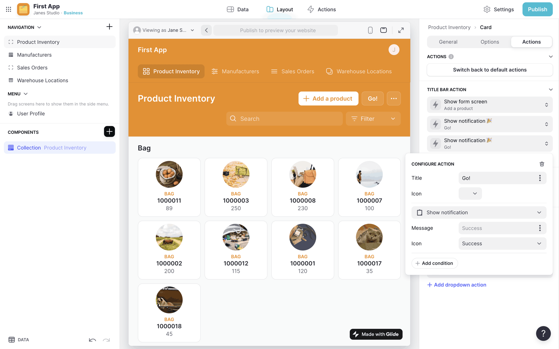 Glide Web Developer Tools interface screenshot 24