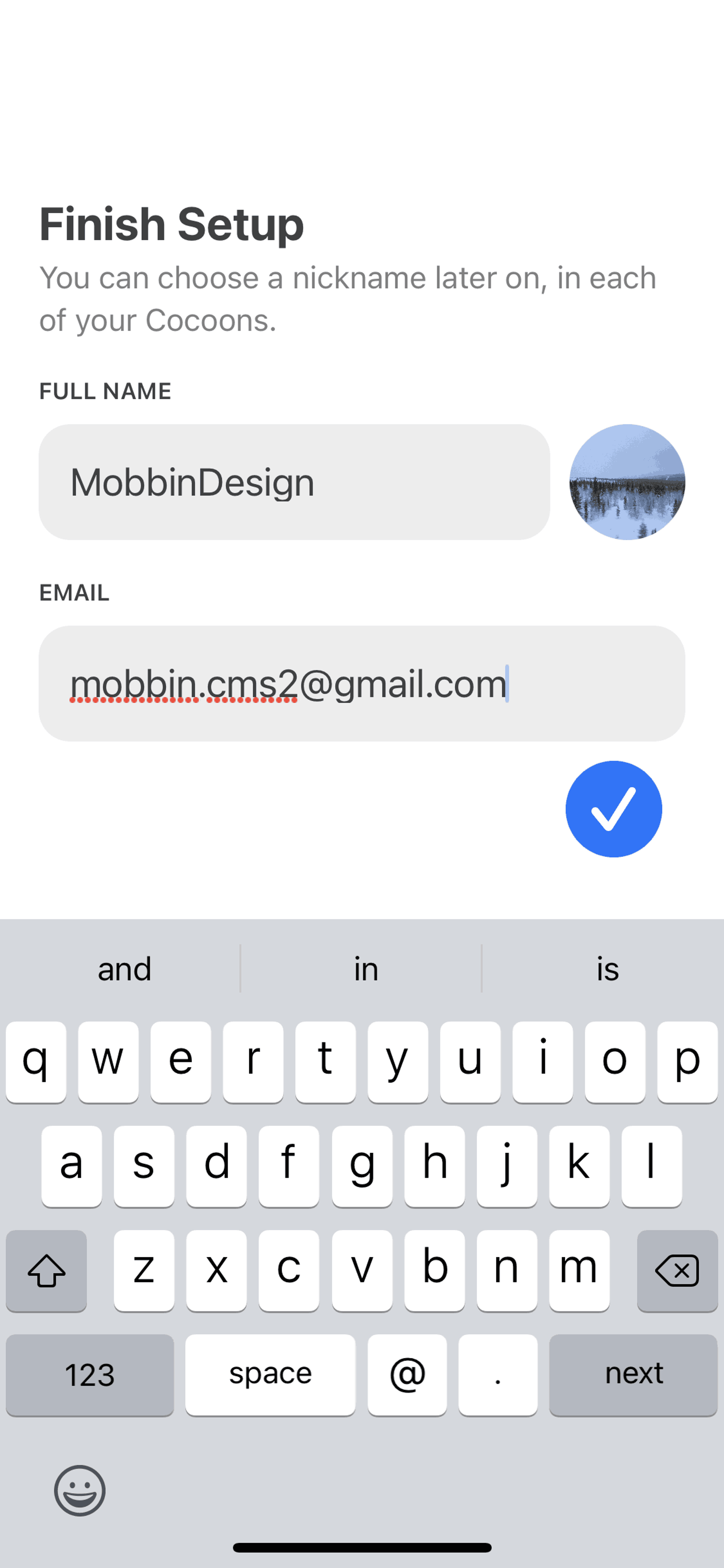 Cocoon iOS Lifestyle interface screenshot 8