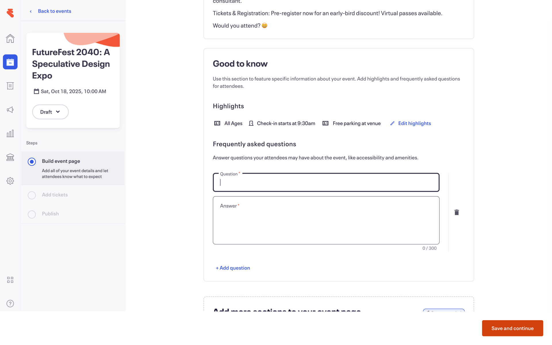 Eventbrite Web Entertainment interface screenshot 16