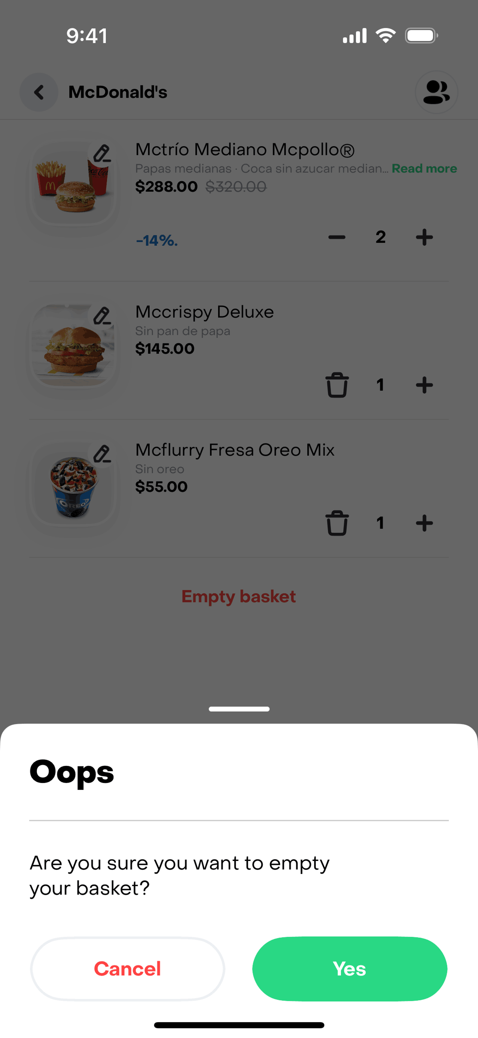 Rappi iOS Food & Drink interface screenshot 24