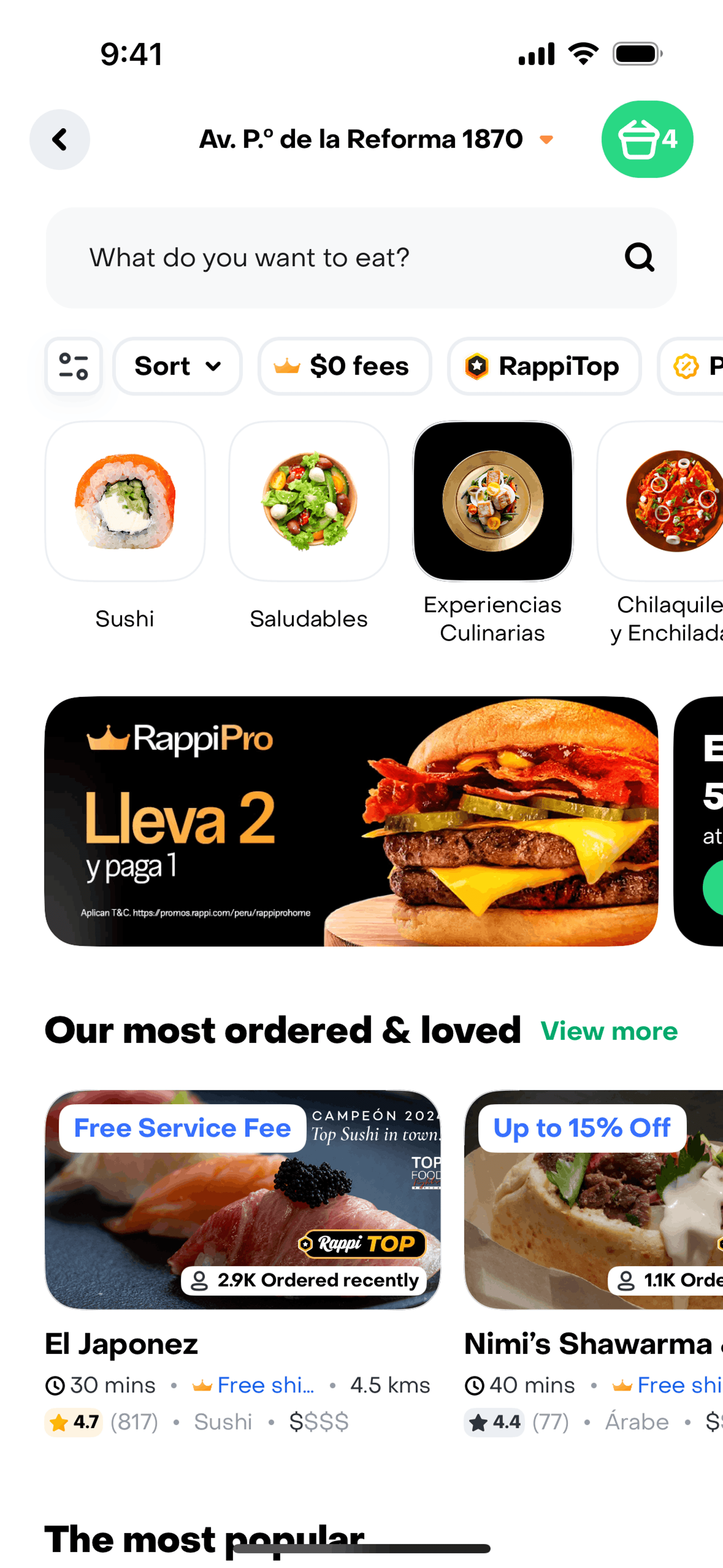 Rappi iOS Food & Drink interface screenshot 3