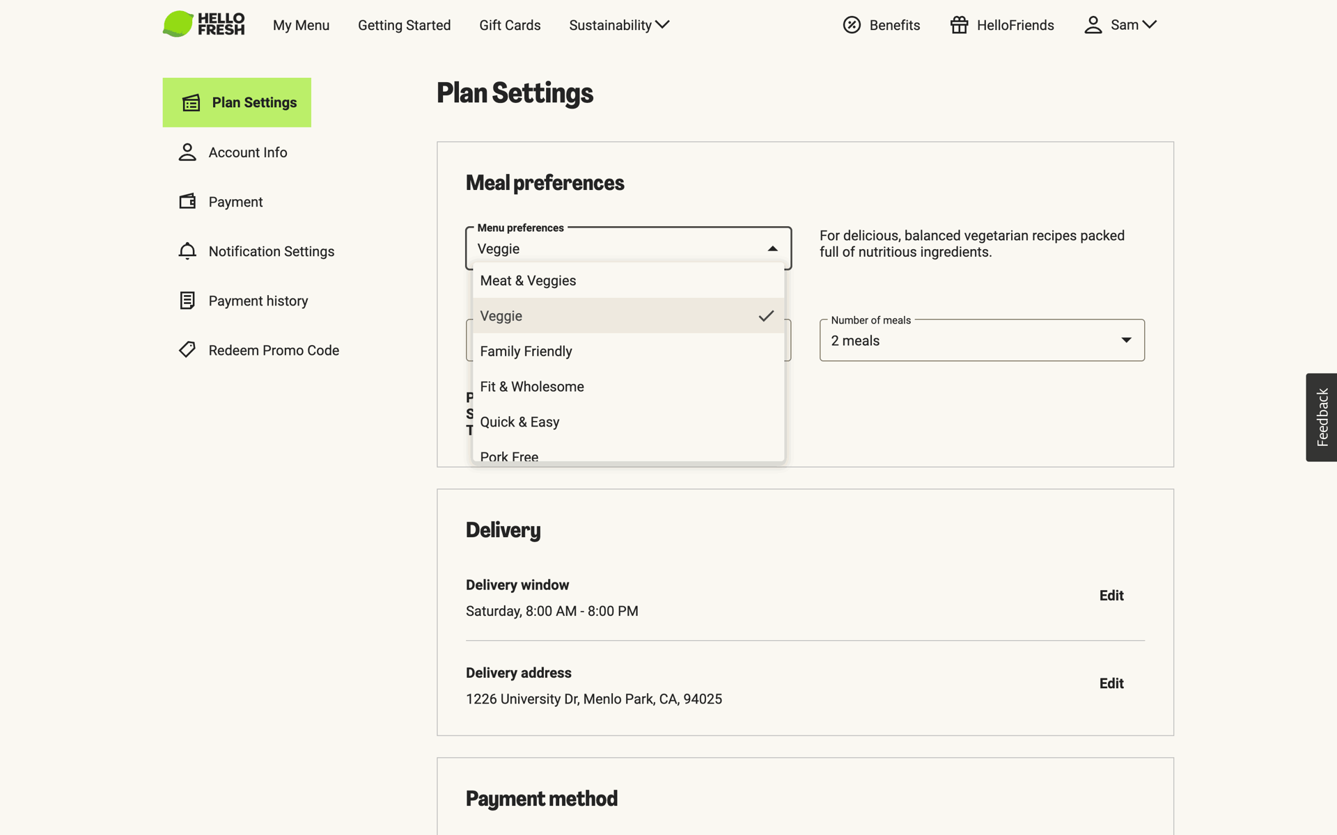 HelloFresh Web Lifestyle interface screenshot 8