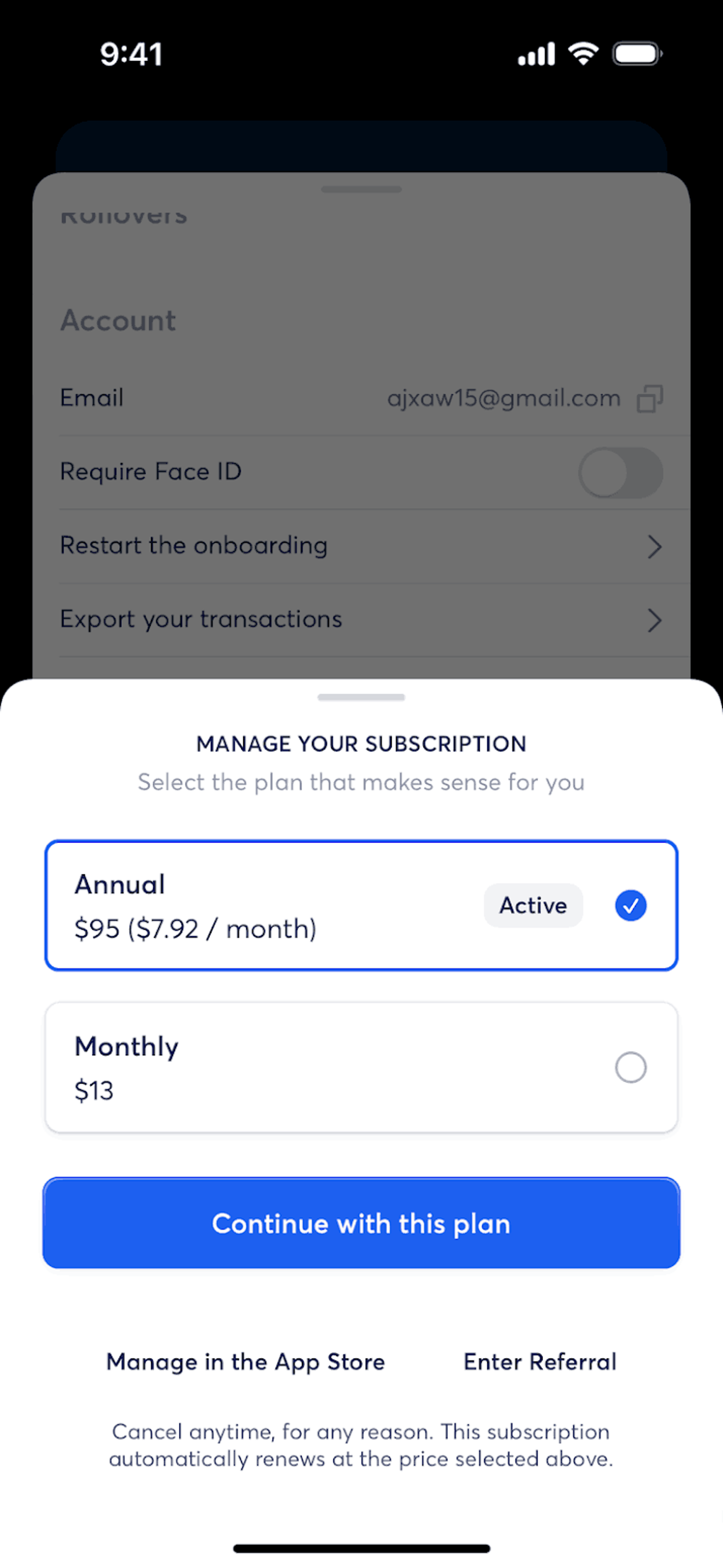 Copilot iOS Finance interface screenshot 15