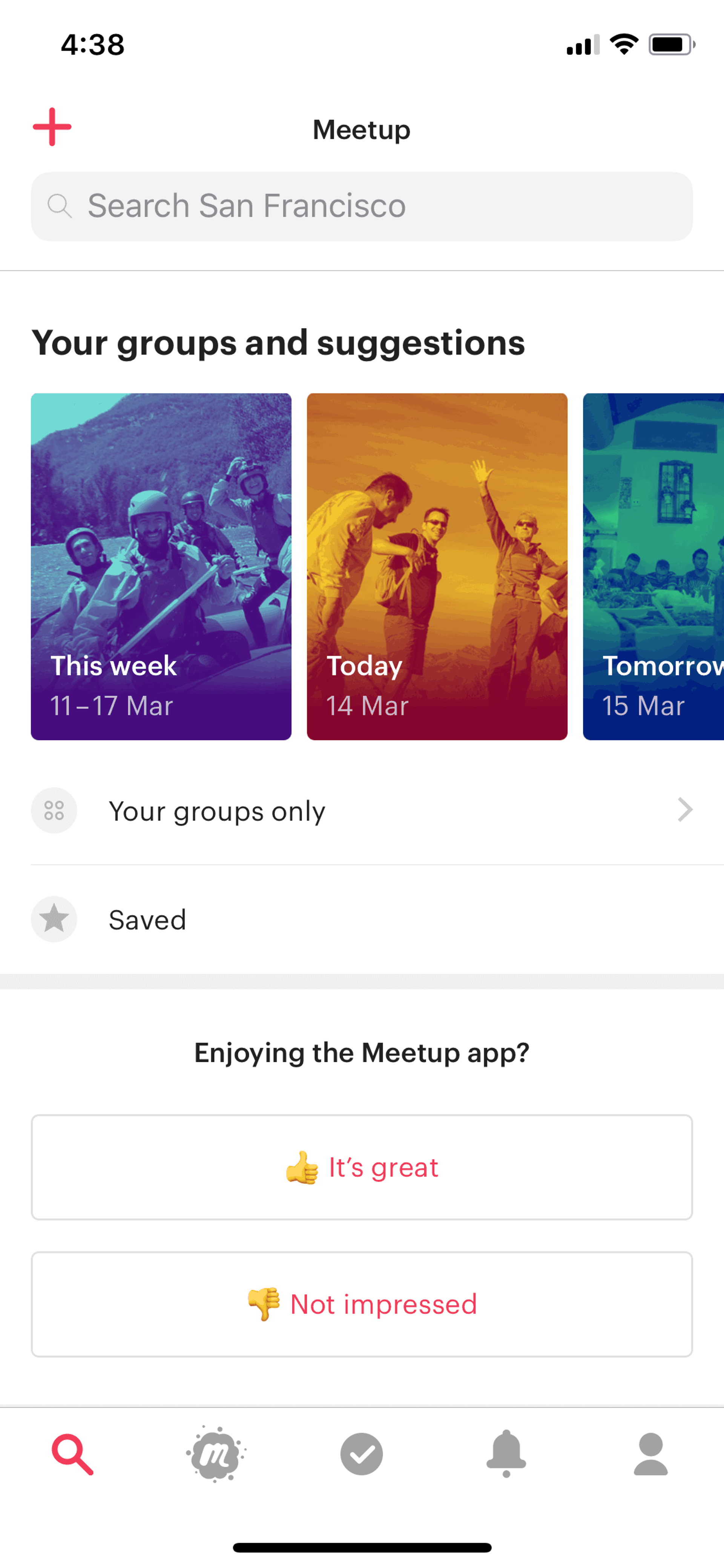 Meetup iOS Social Networking interface screenshot 12
