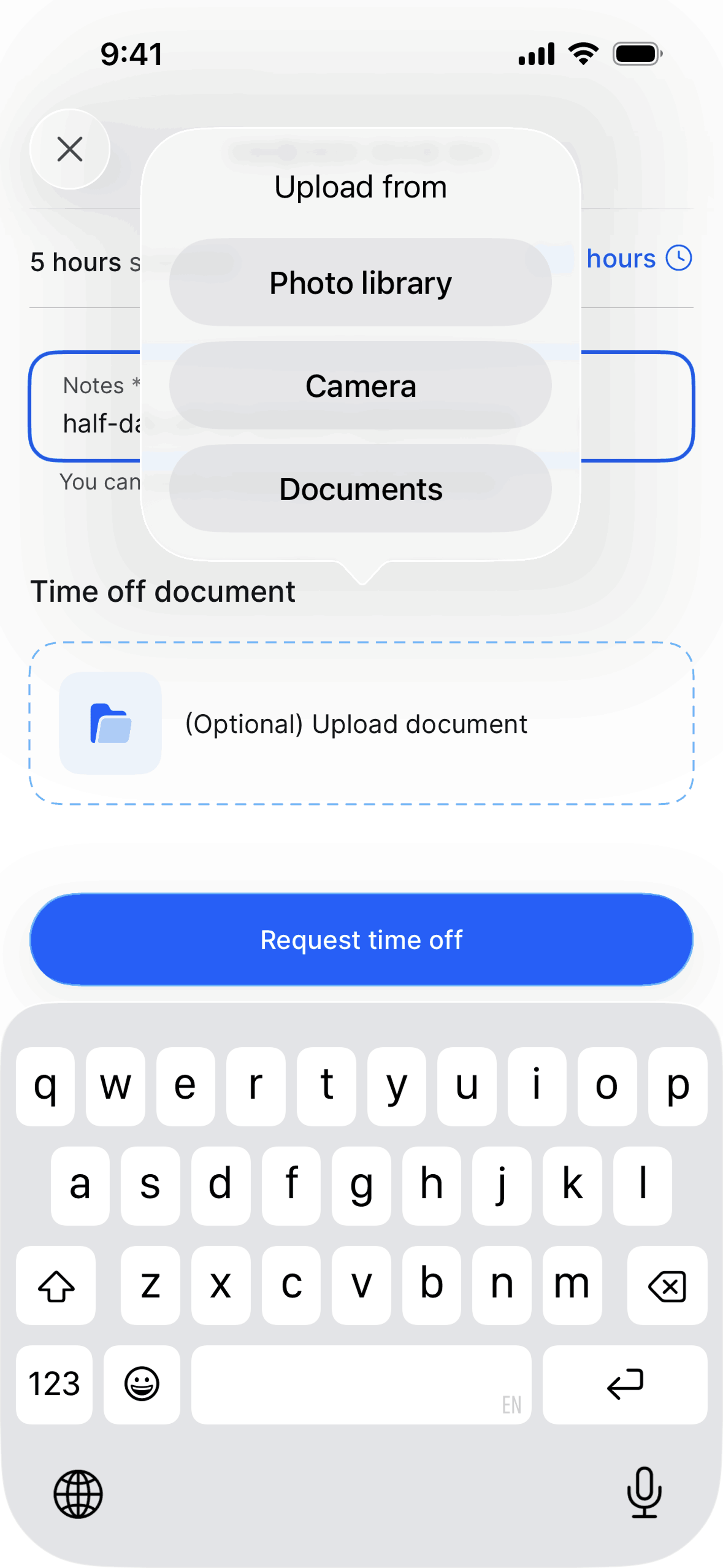 Remote Global HR iOS Business interface screenshot 13