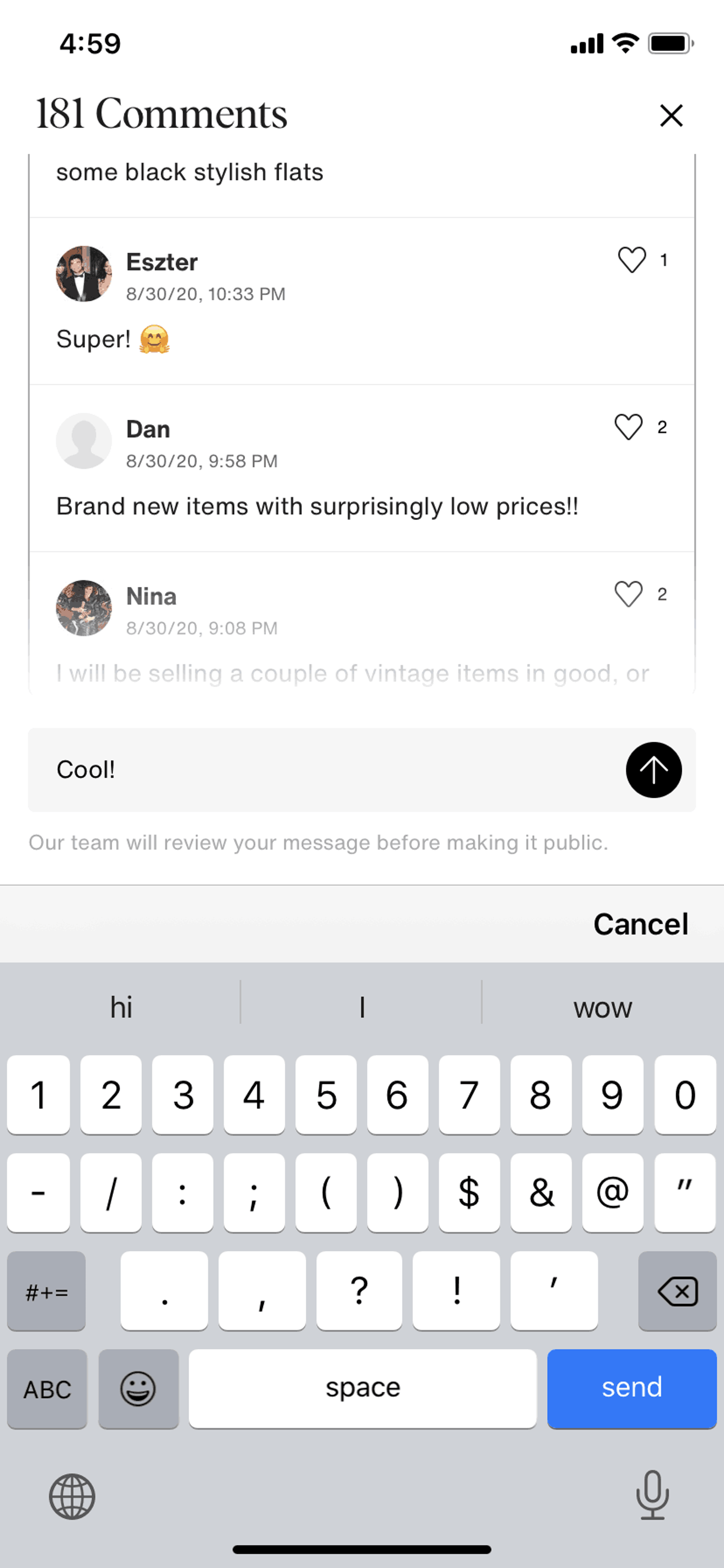Vestiaire Collective iOS Shopping interface screenshot 11