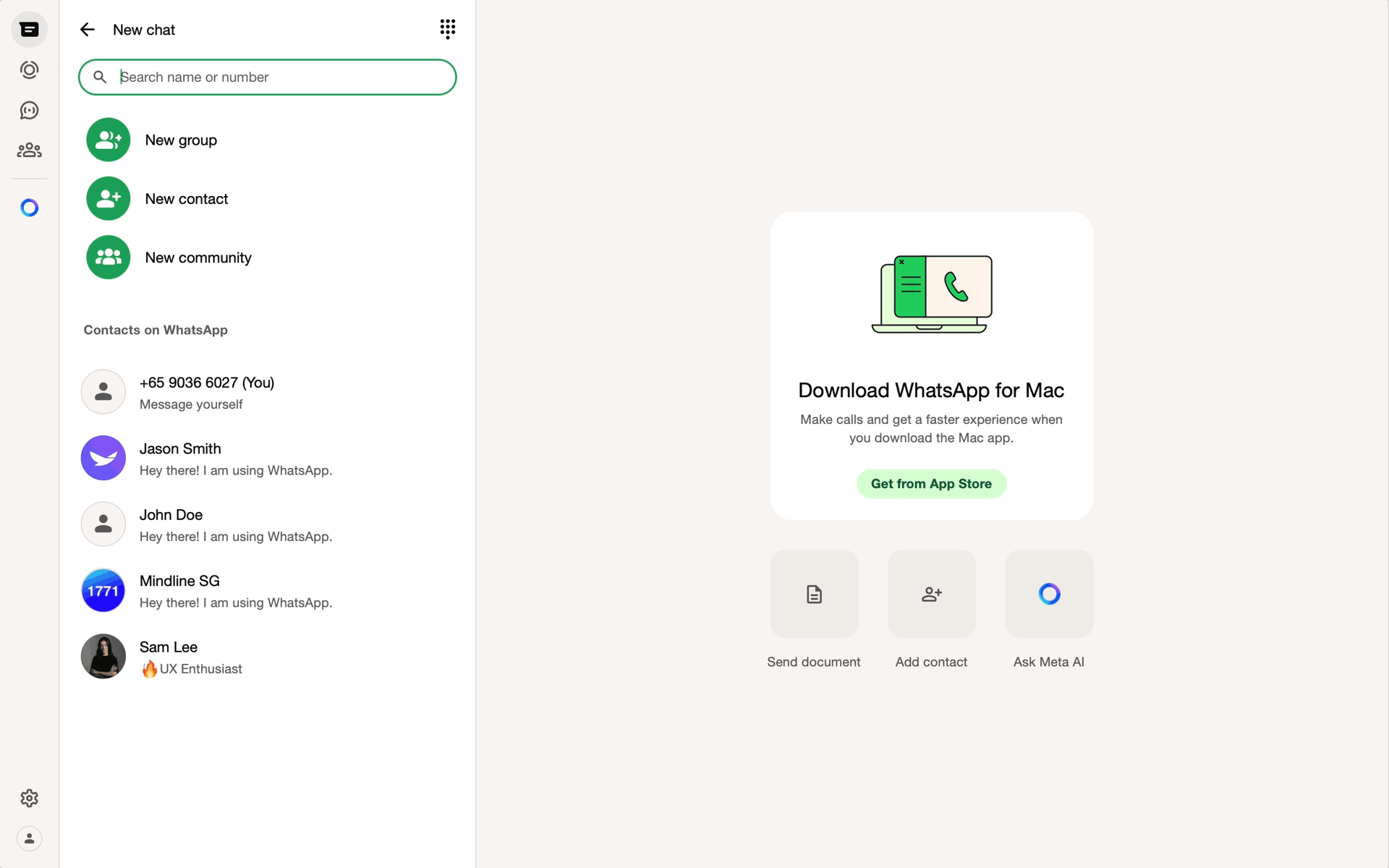 WhatsApp Web Social Networking interface screenshot 13