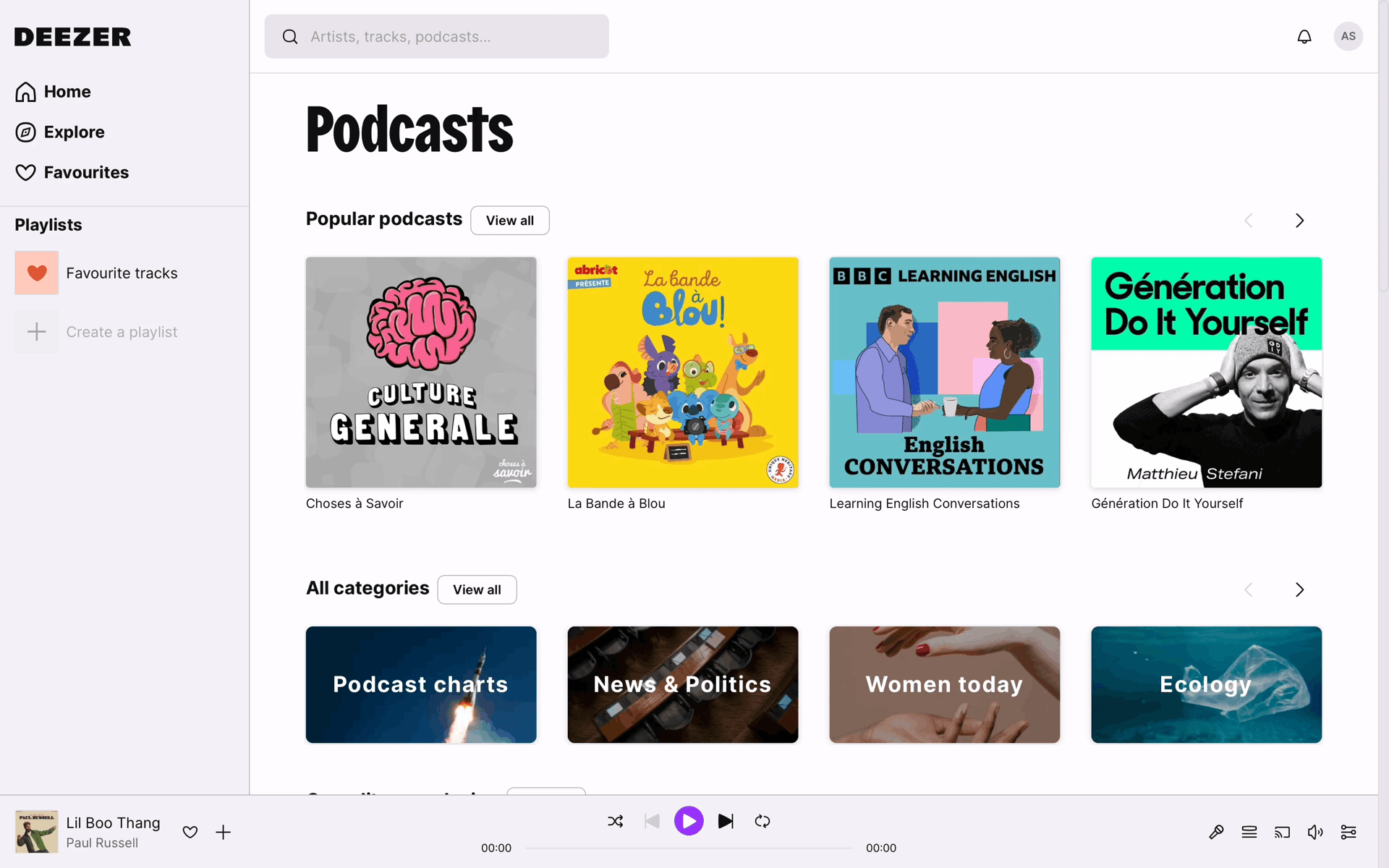 Deezer Web Entertainment interface screenshot 12