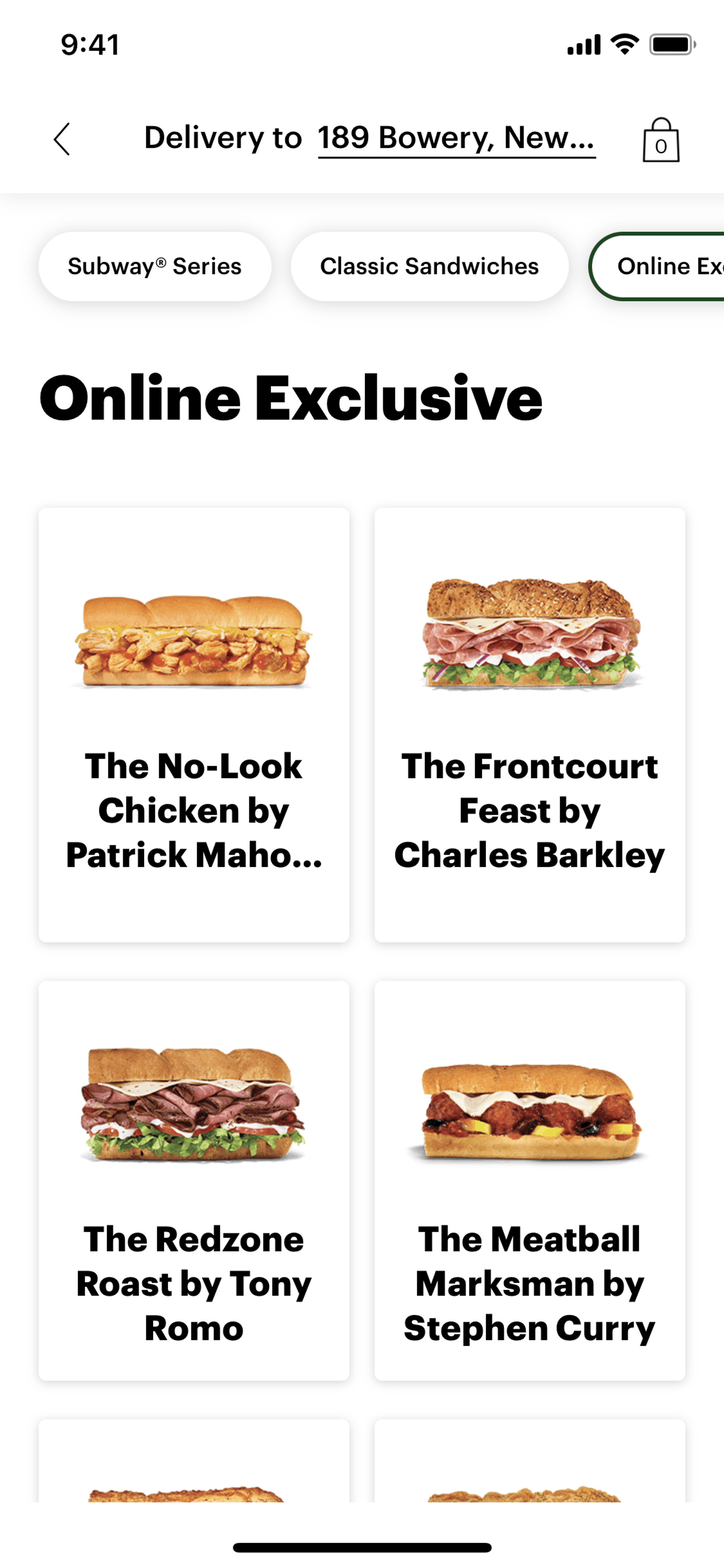 Subway iOS Food & Drink interface screenshot 6