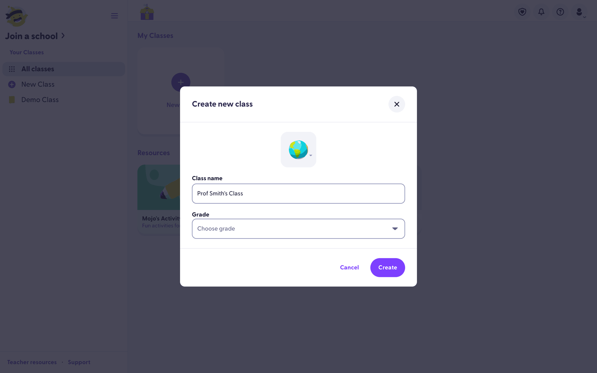ClassDojo Web Education interface screenshot 5