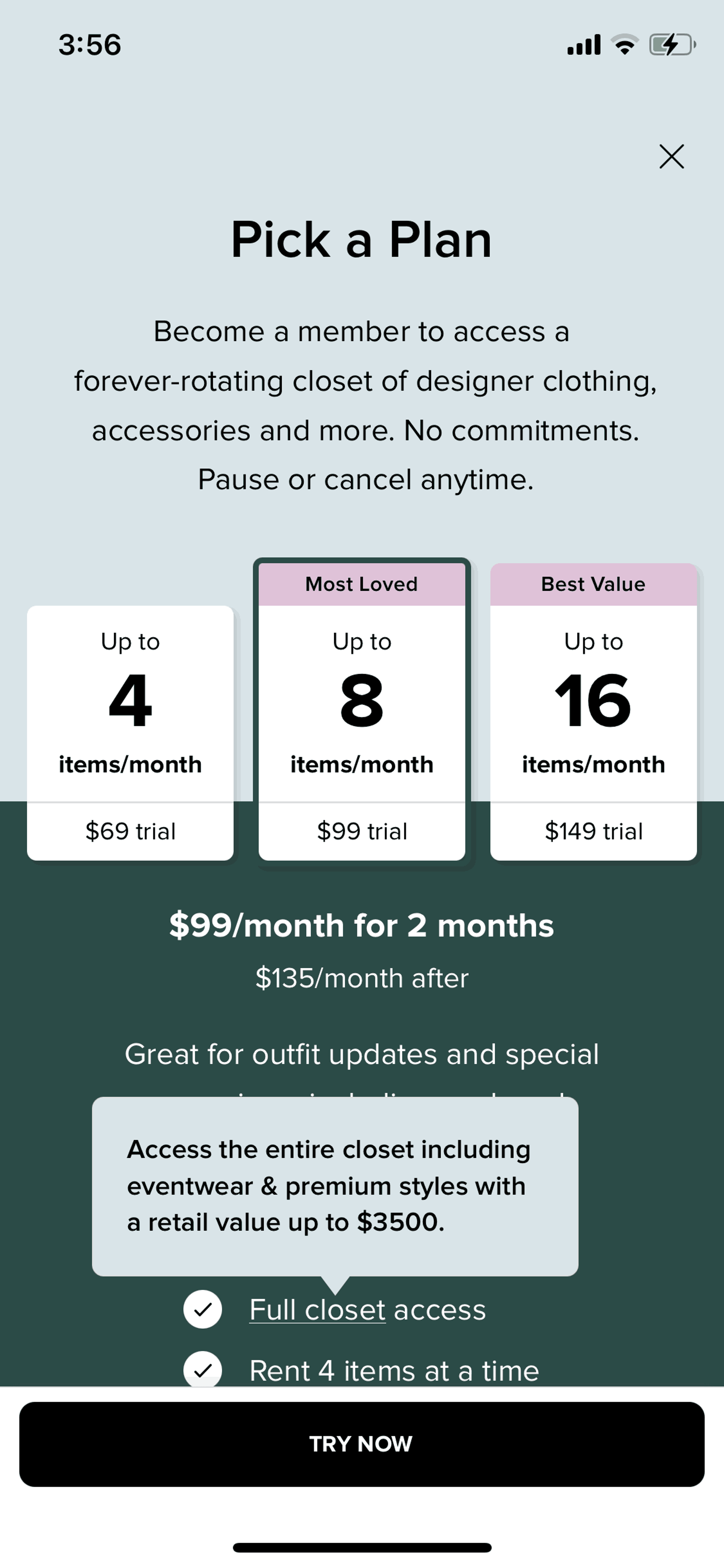 Rent the Runway iOS Shopping interface screenshot 23