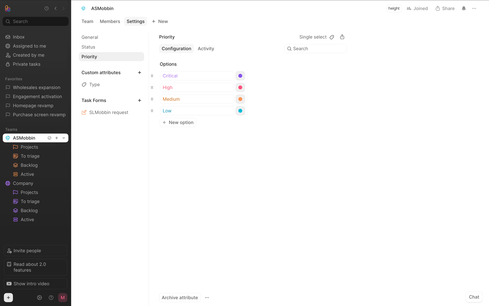 Height Web Business interface screenshot 14