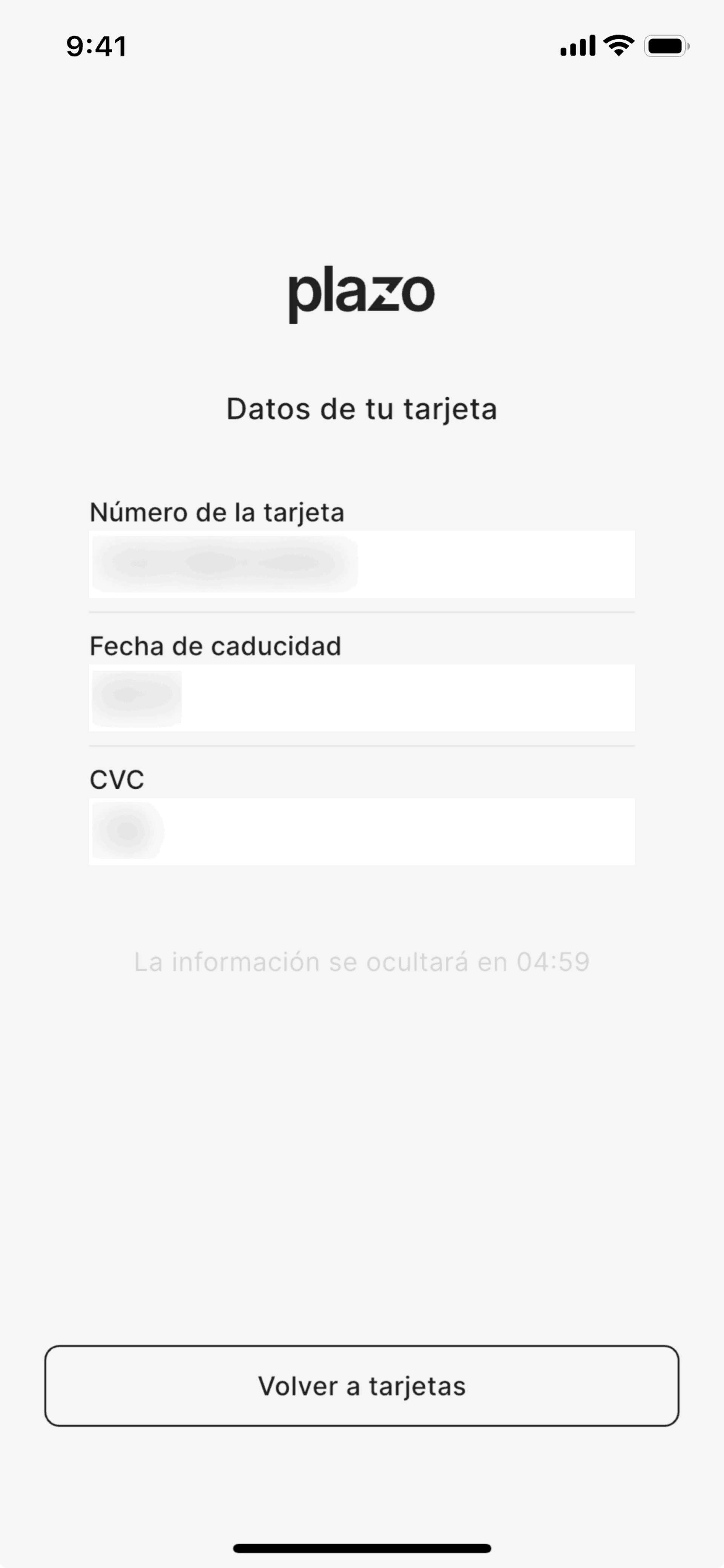 Plazo iOS Finance interface screenshot 4