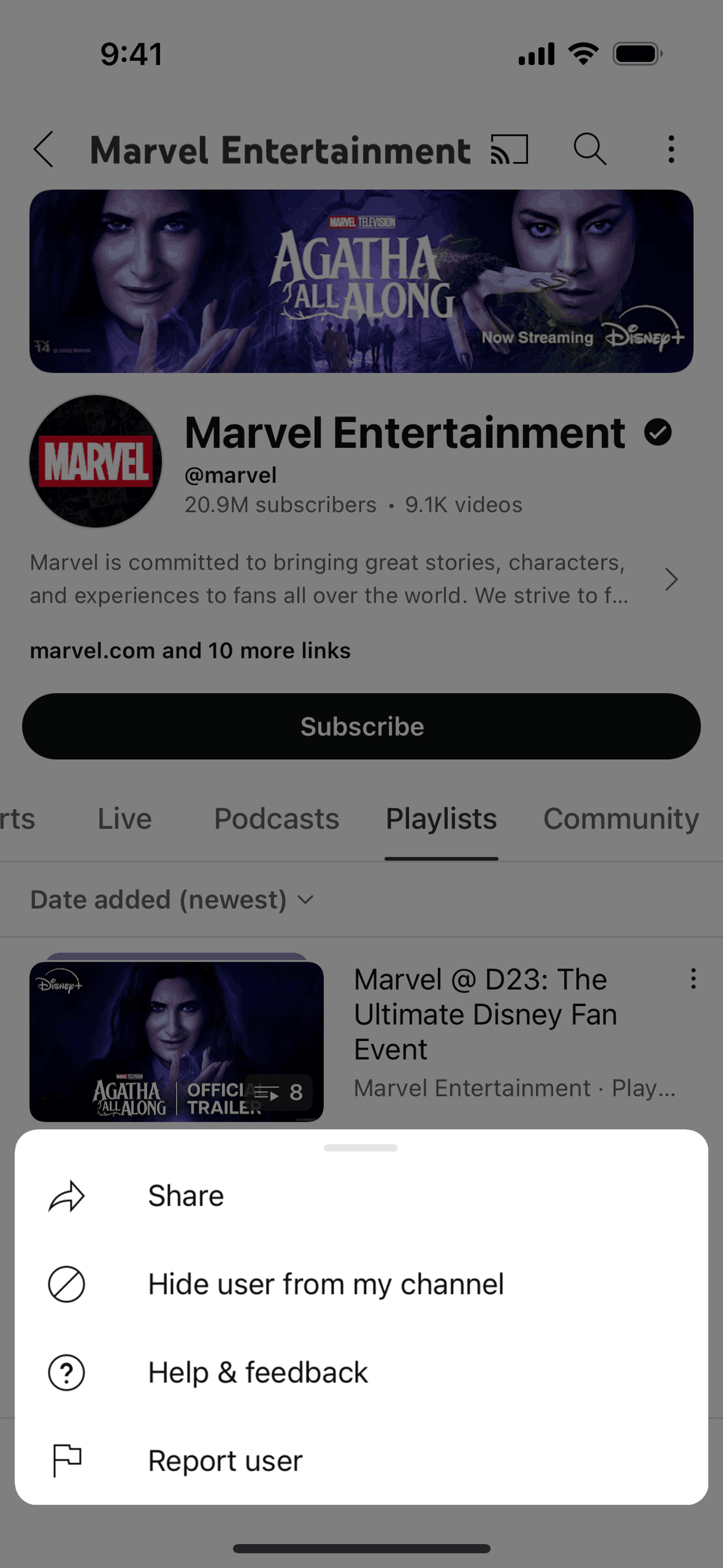 YouTube iOS Photo & Video interface screenshot 12