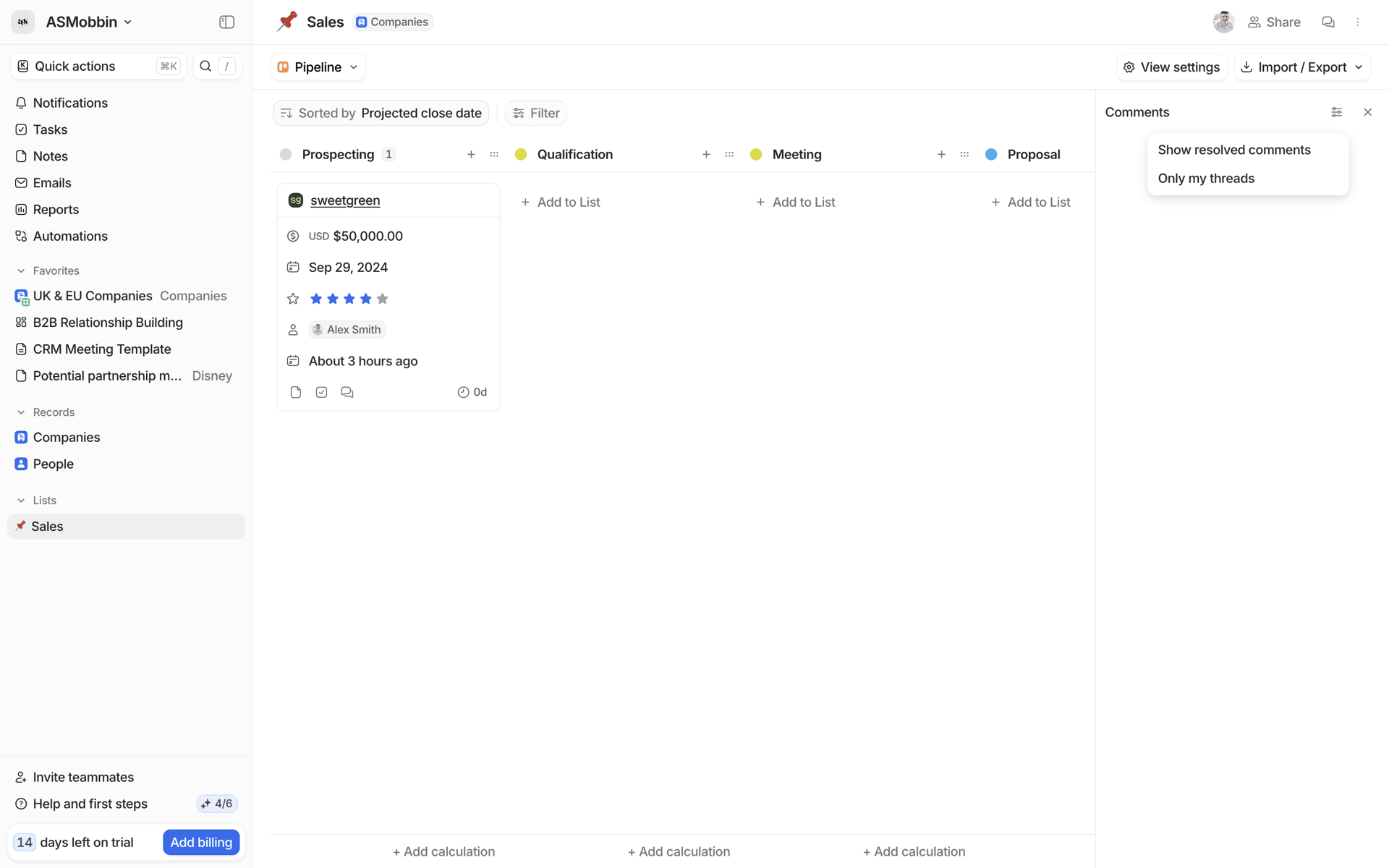 Attio Web Productivity interface screenshot 20