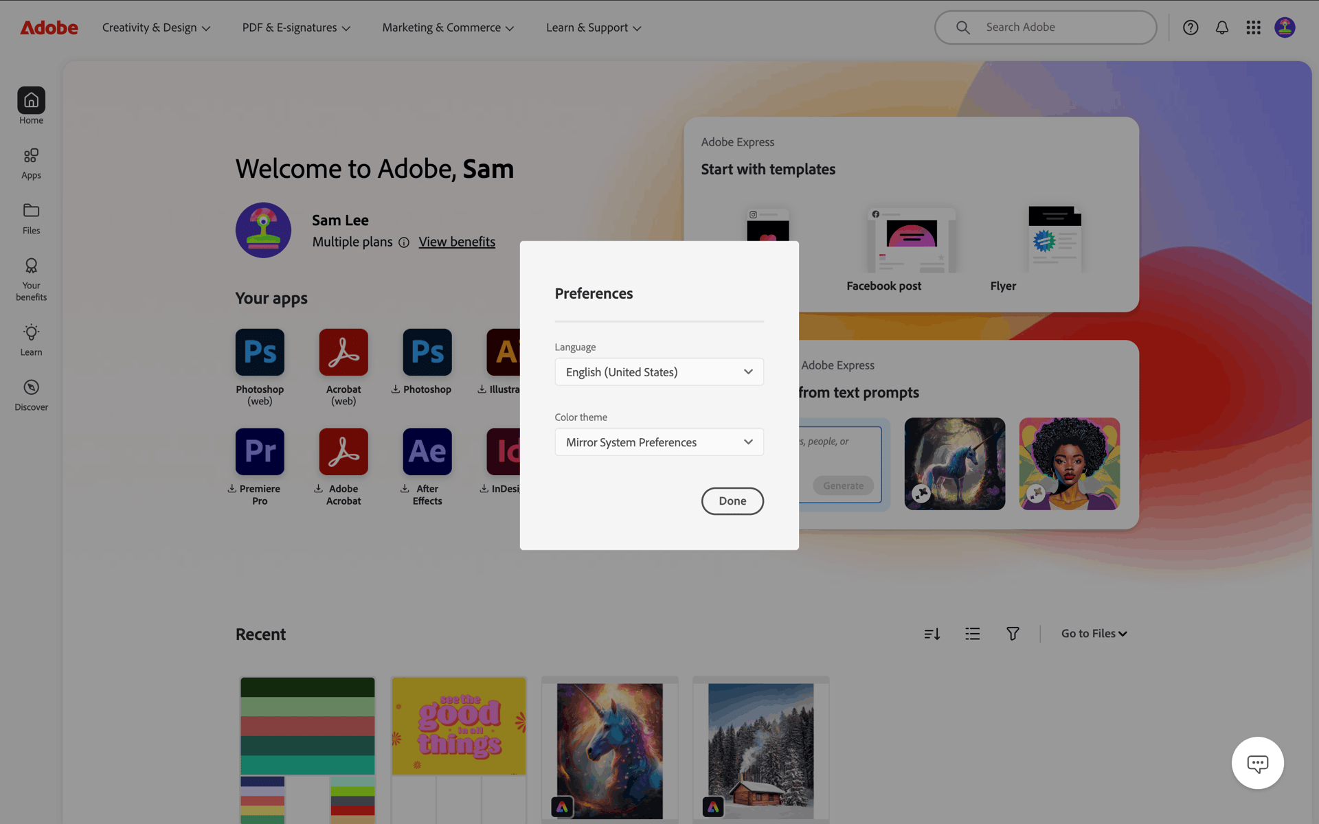 Adobe Web Business interface screenshot 21