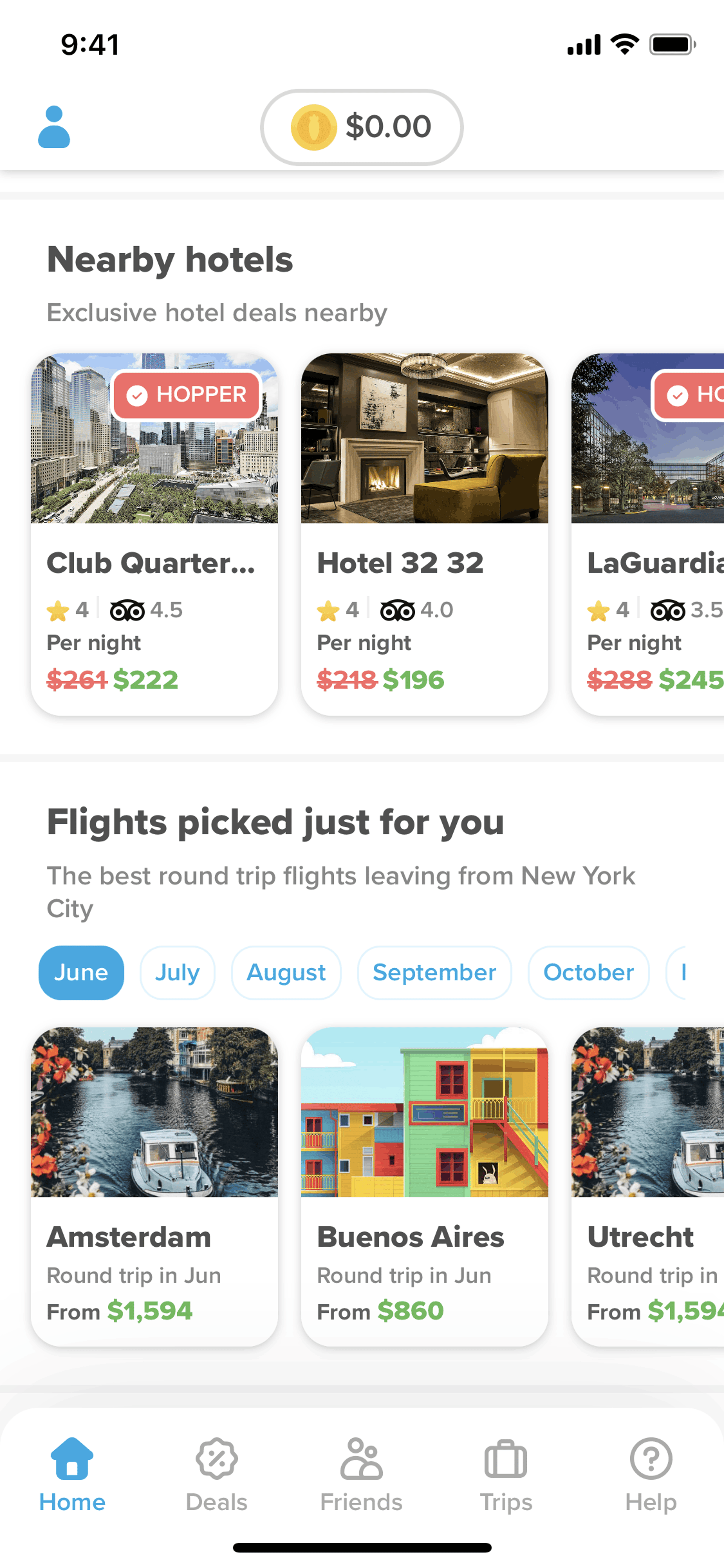 Hopper iOS Travel & Transportation interface screenshot 14