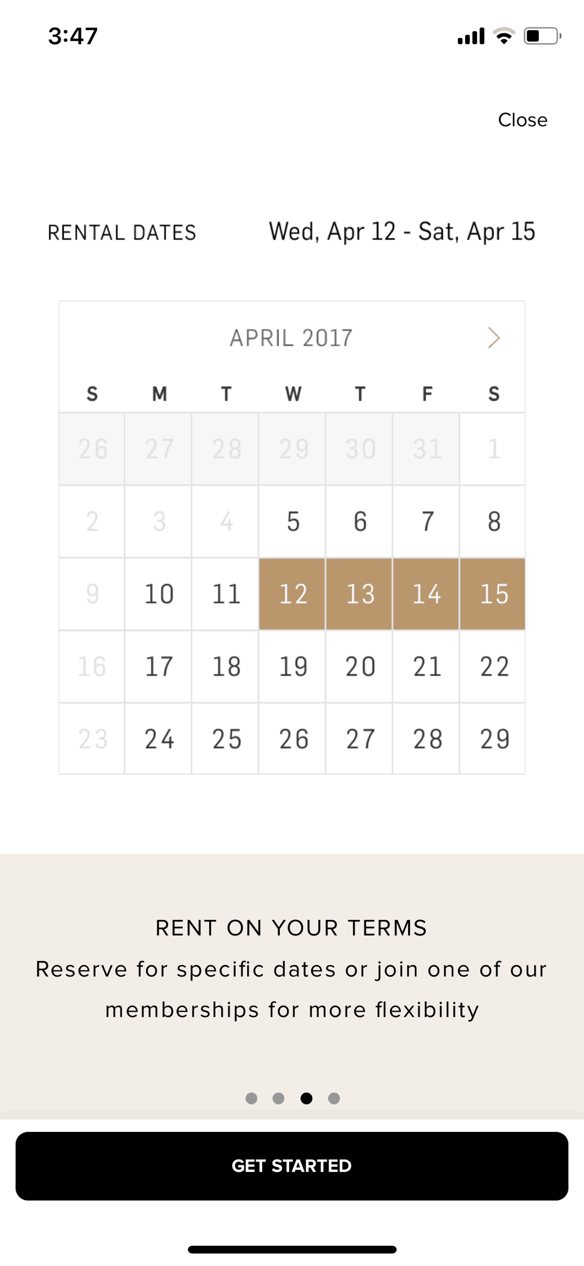 Rent the Runway iOS Shopping interface screenshot 4
