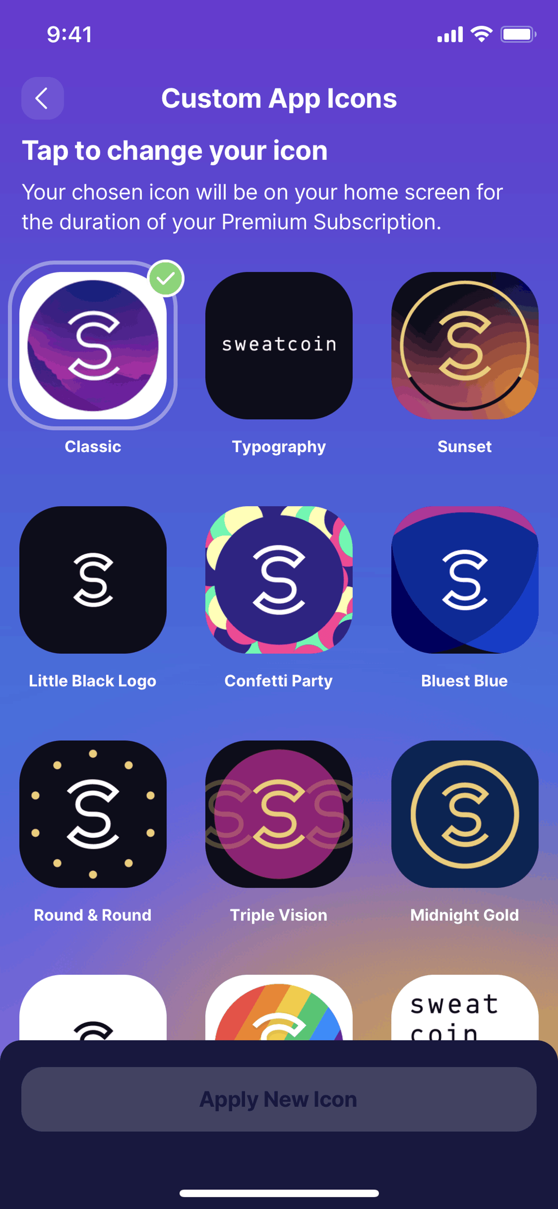 Sweatcoin iOS Health & Fitness interface screenshot 19