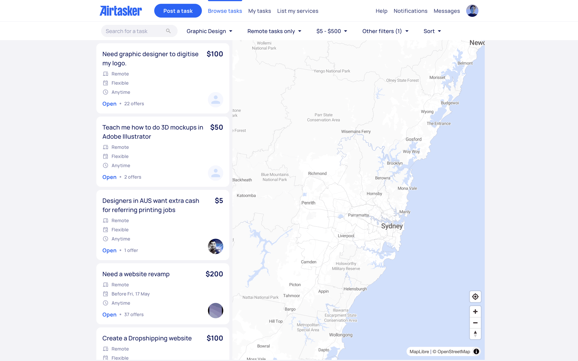 Airtasker Web Lifestyle interface screenshot 5