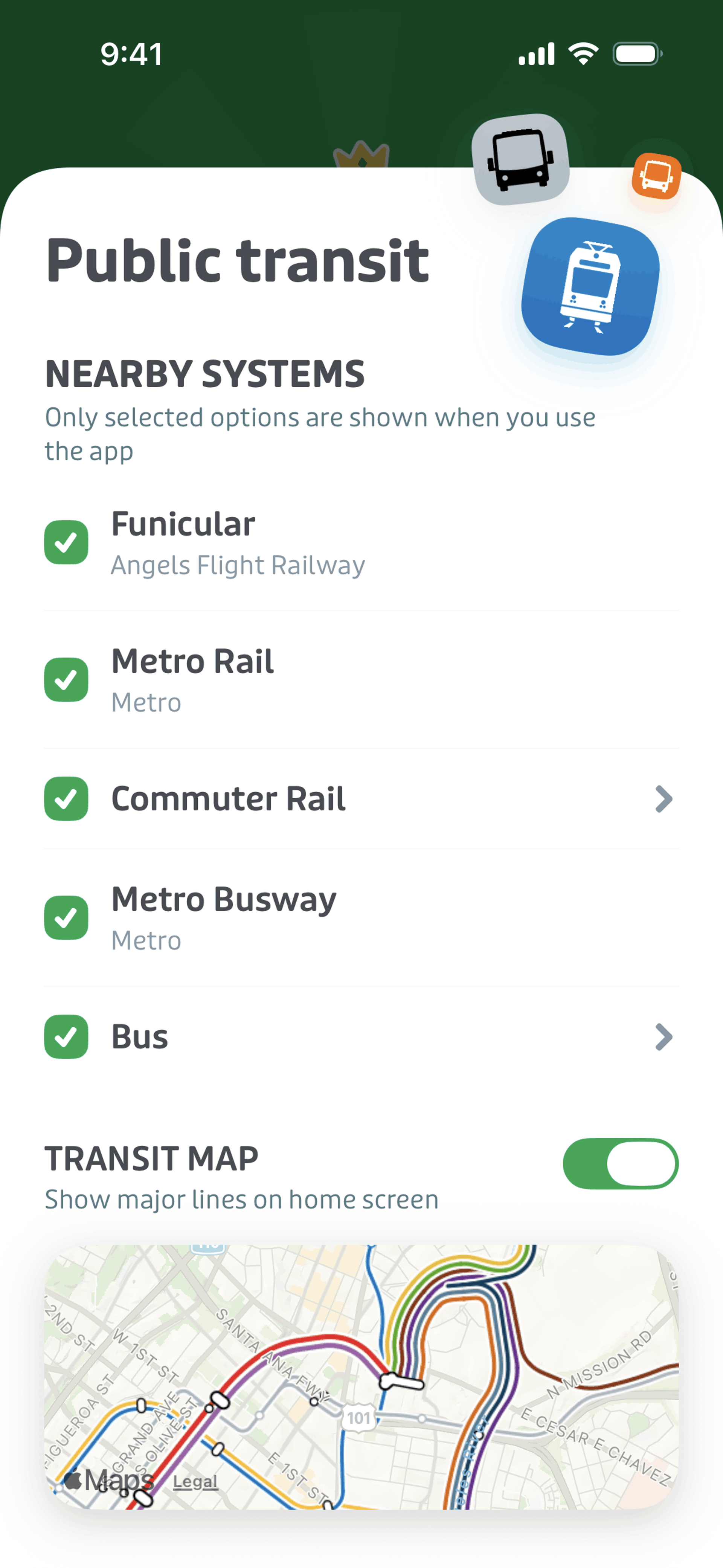 Transit iOS Maps & Navigation interface screenshot 9