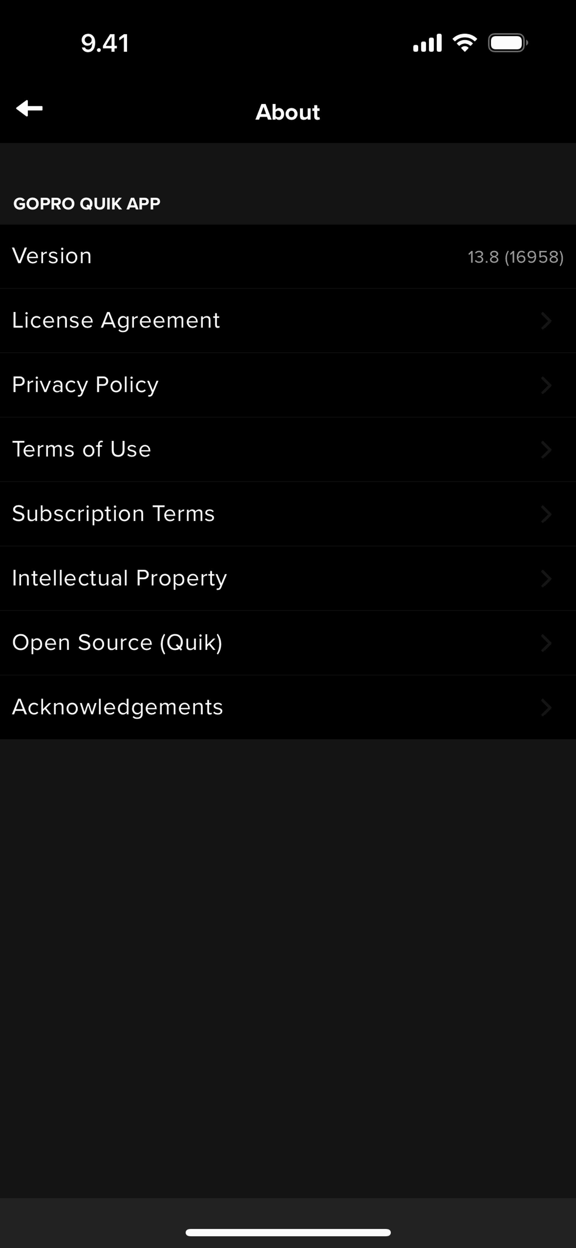 GoPro Quik iOS Photo & Video interface screenshot 17