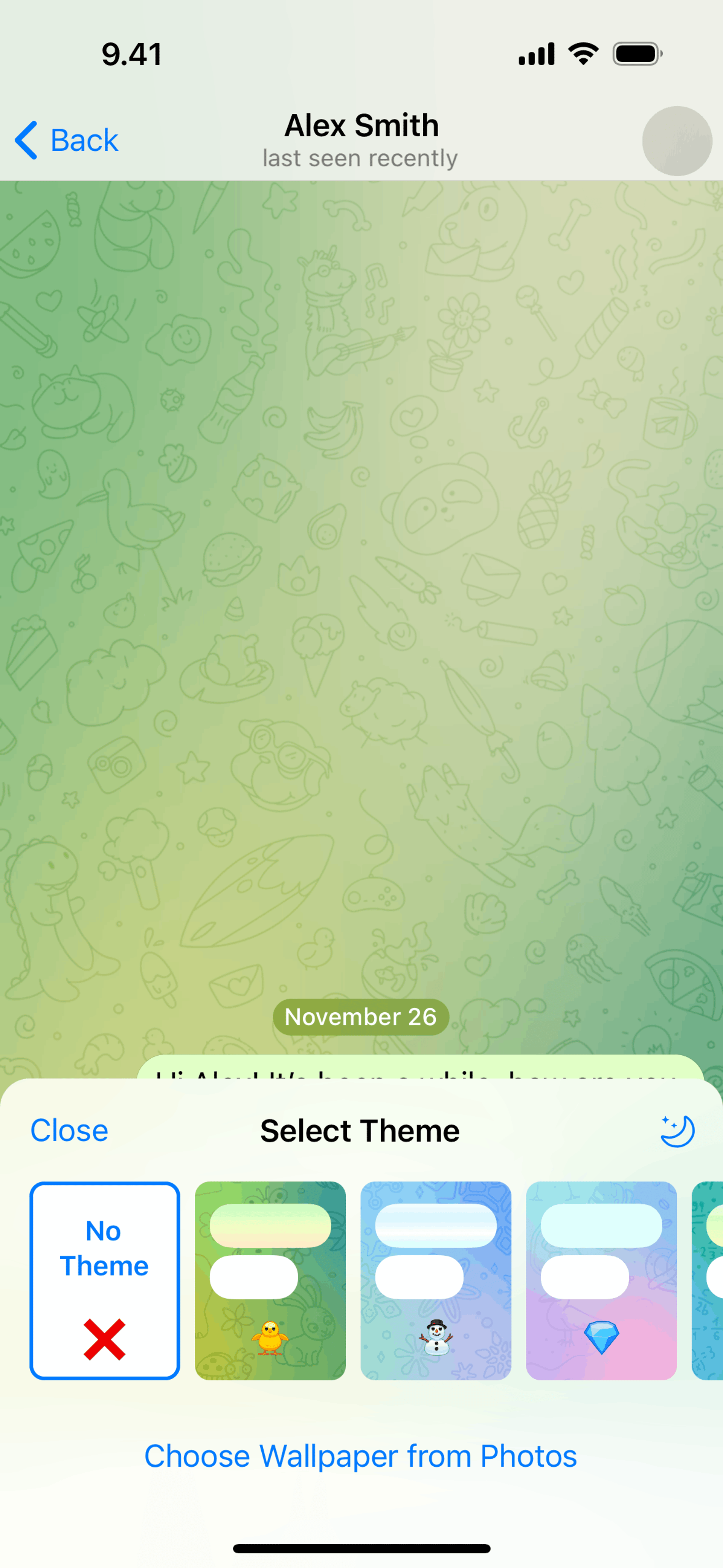 Telegram iOS Social Networking interface screenshot 15