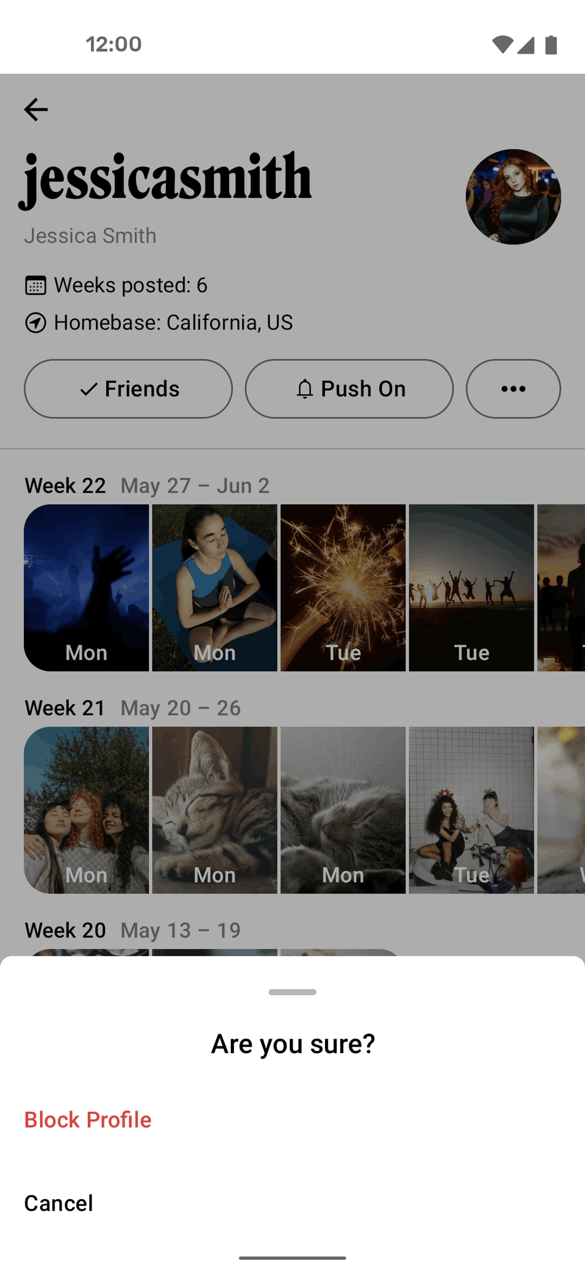 Retro Android Social Networking interface screenshot 20