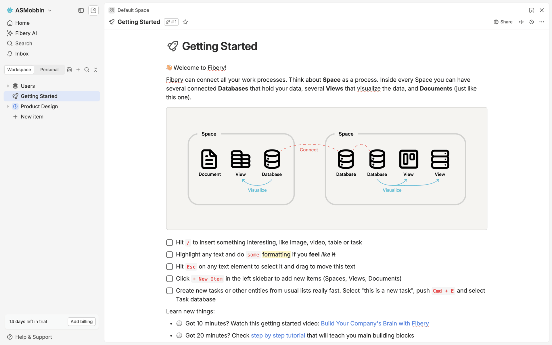Fibery Web Productivity interface screenshot 13