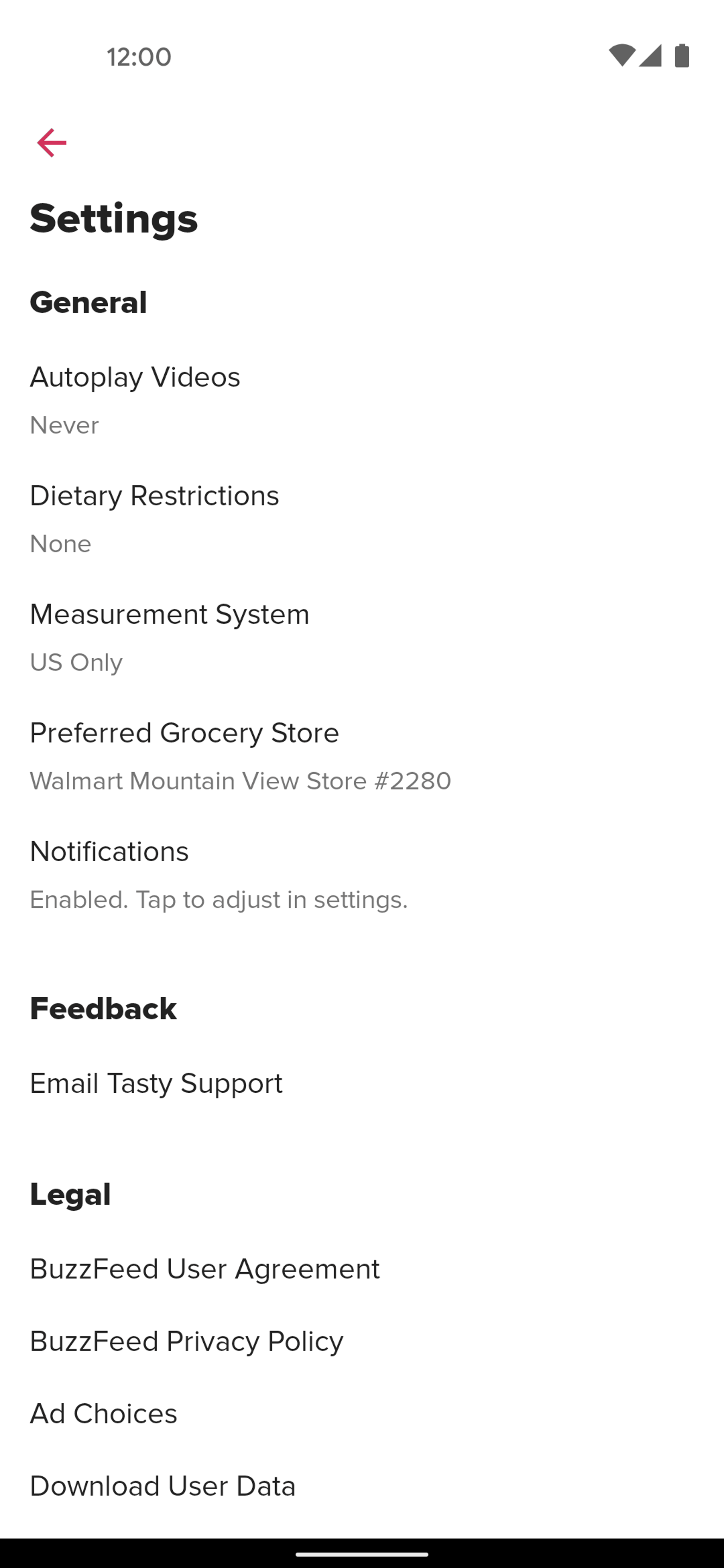 Tasty Android Food & Drink interface screenshot 9