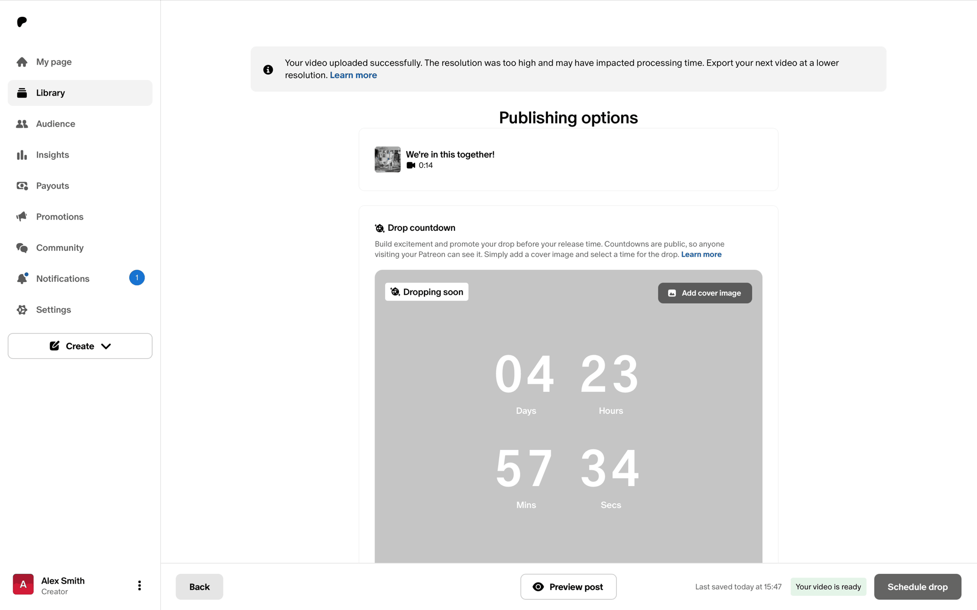 Patreon Web Social Networking interface screenshot 10