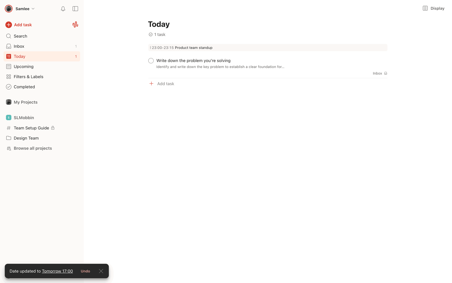 Todoist Web Collaboration interface screenshot 10