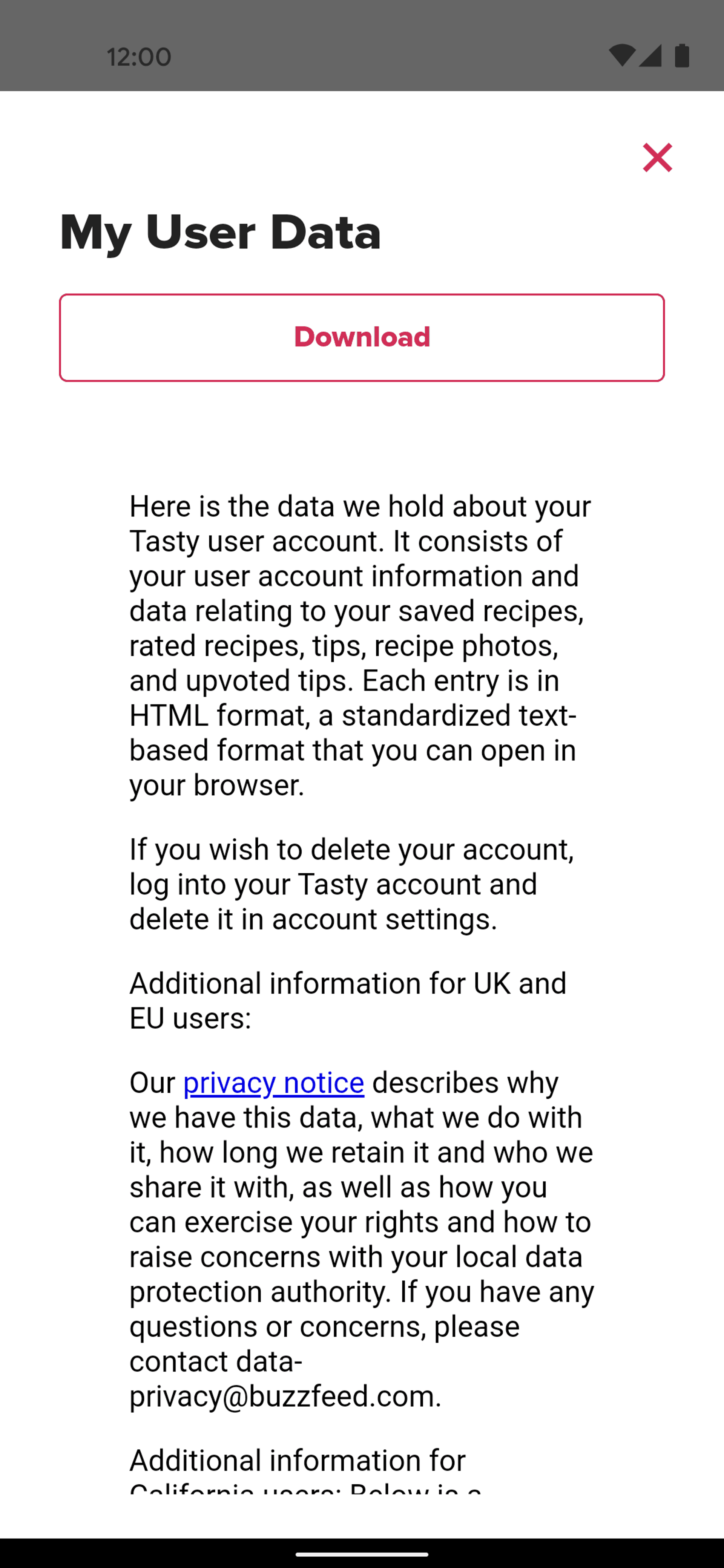 Tasty Android Food & Drink interface screenshot 14