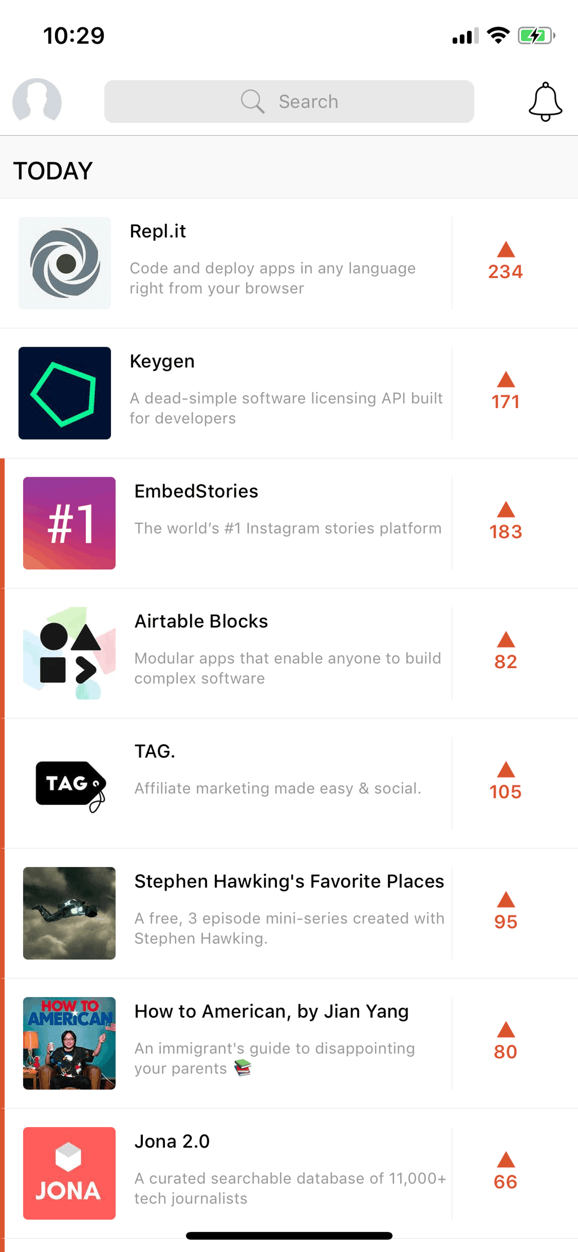 Product Hunt iOS Social Networking interface screenshot 12