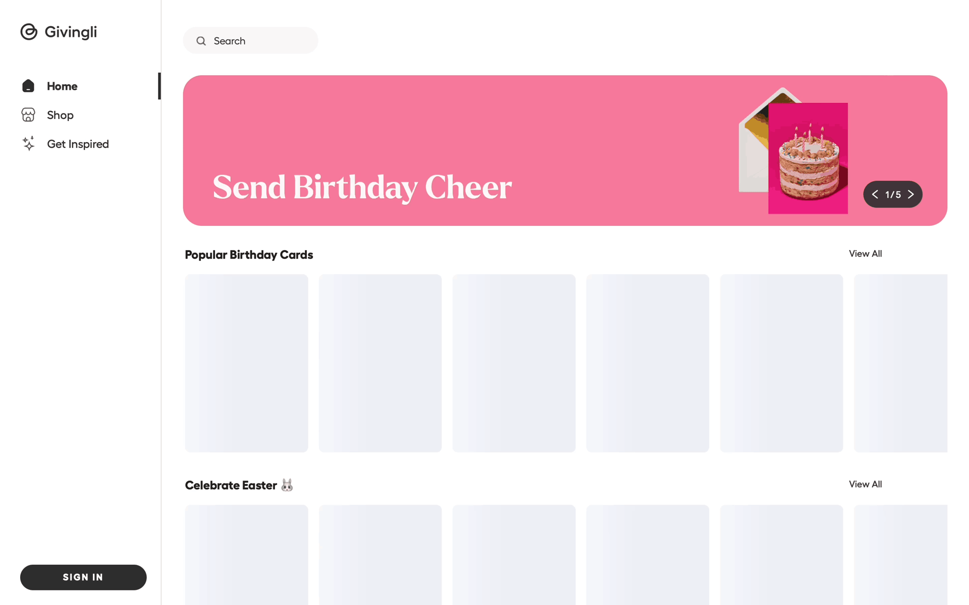 Givingli Web Lifestyle interface screenshot 3