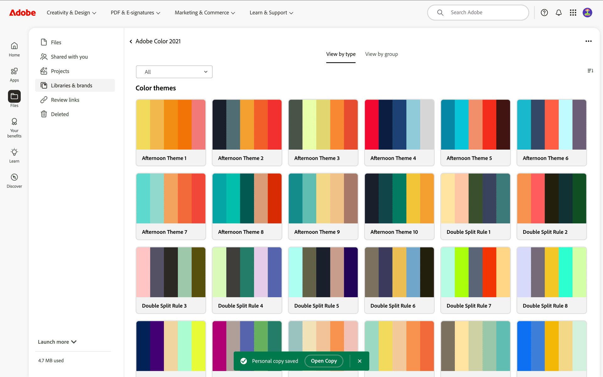 Adobe Web Business interface screenshot 4