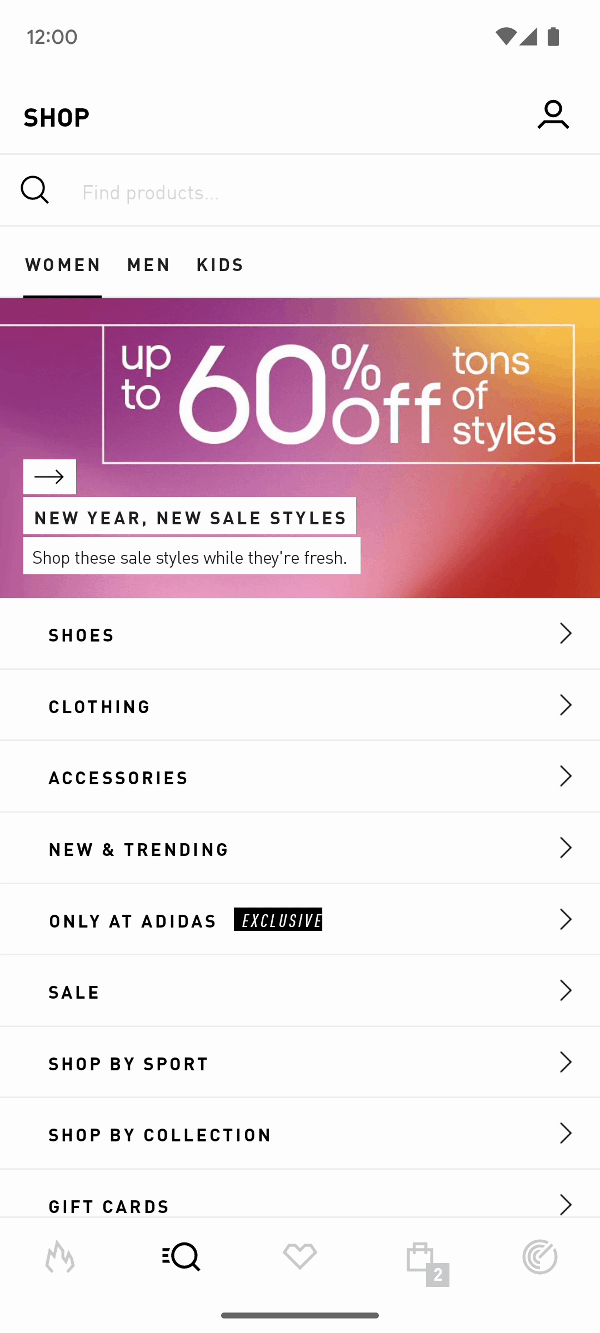 adidas Android Shopping interface screenshot 8