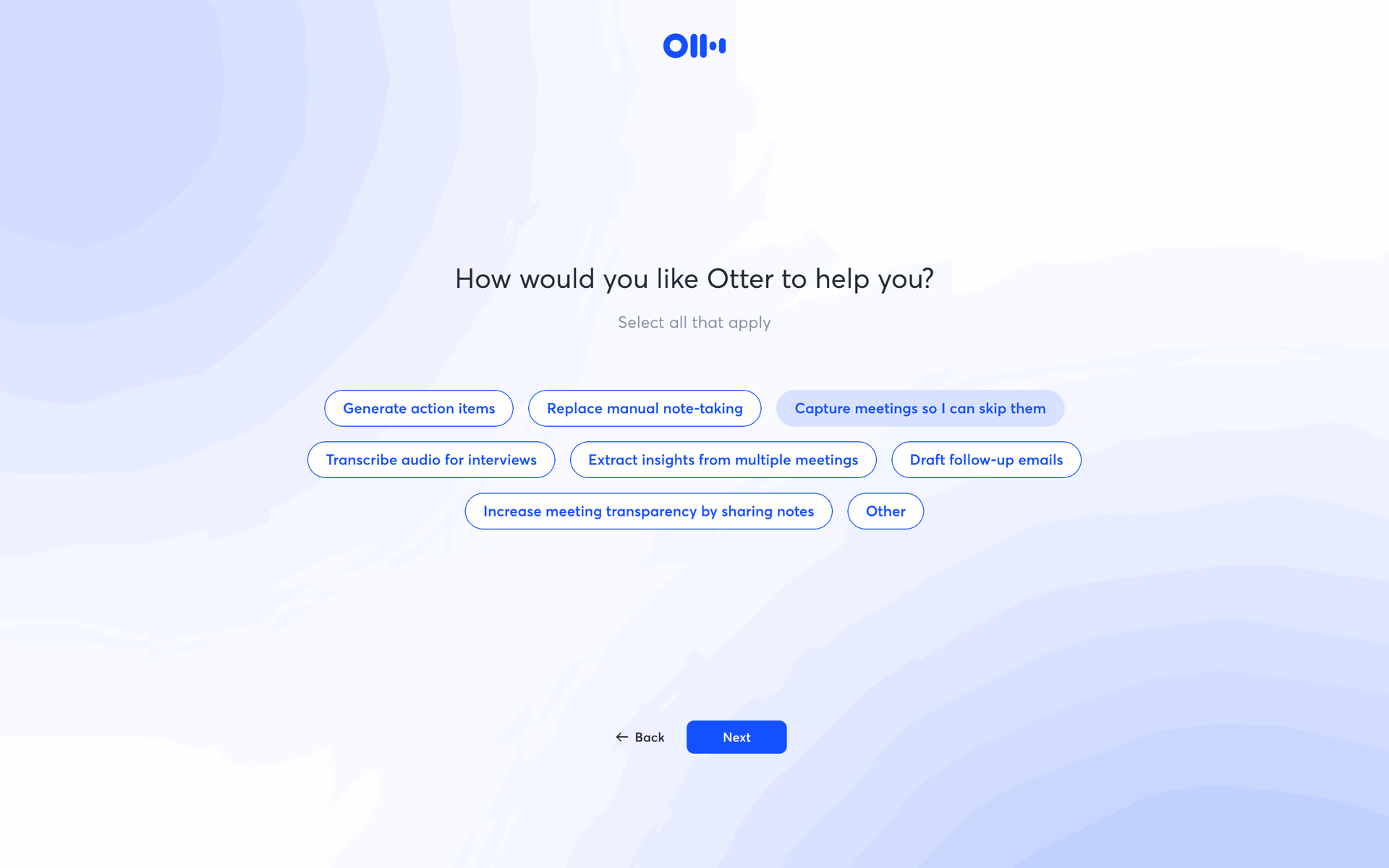 Otter.ai Web AI interface screenshot 19
