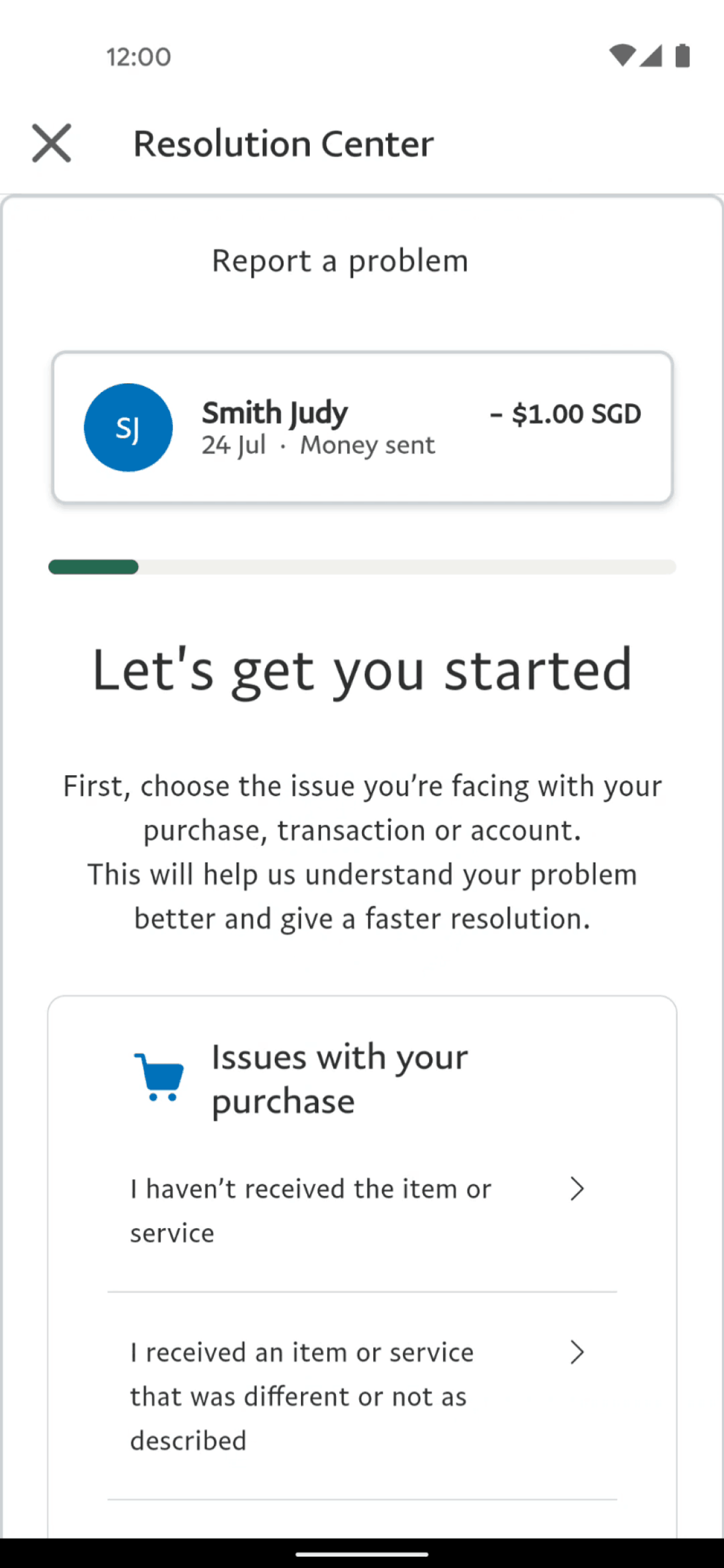PayPal Android Finance interface screenshot 17