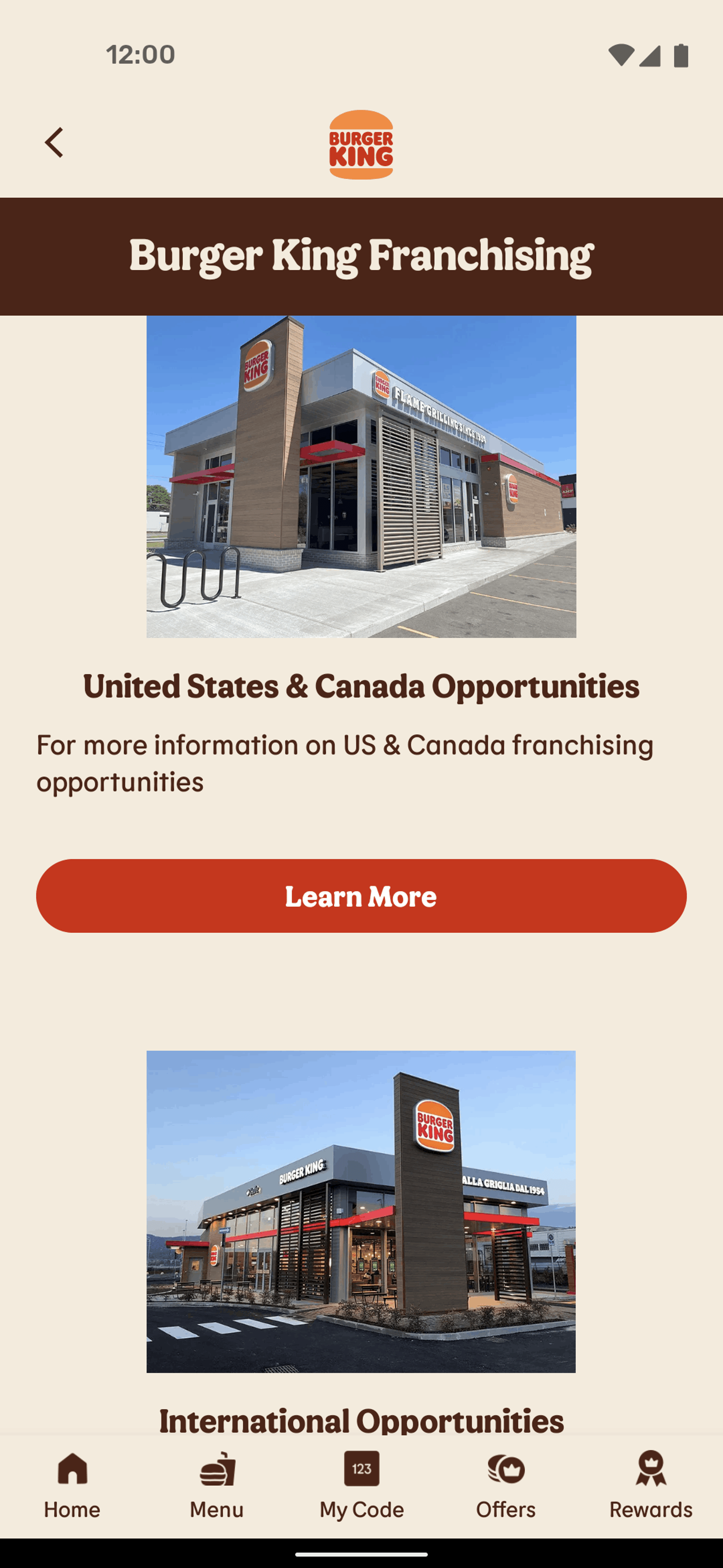 Burger King Android Food & Drink interface screenshot 23