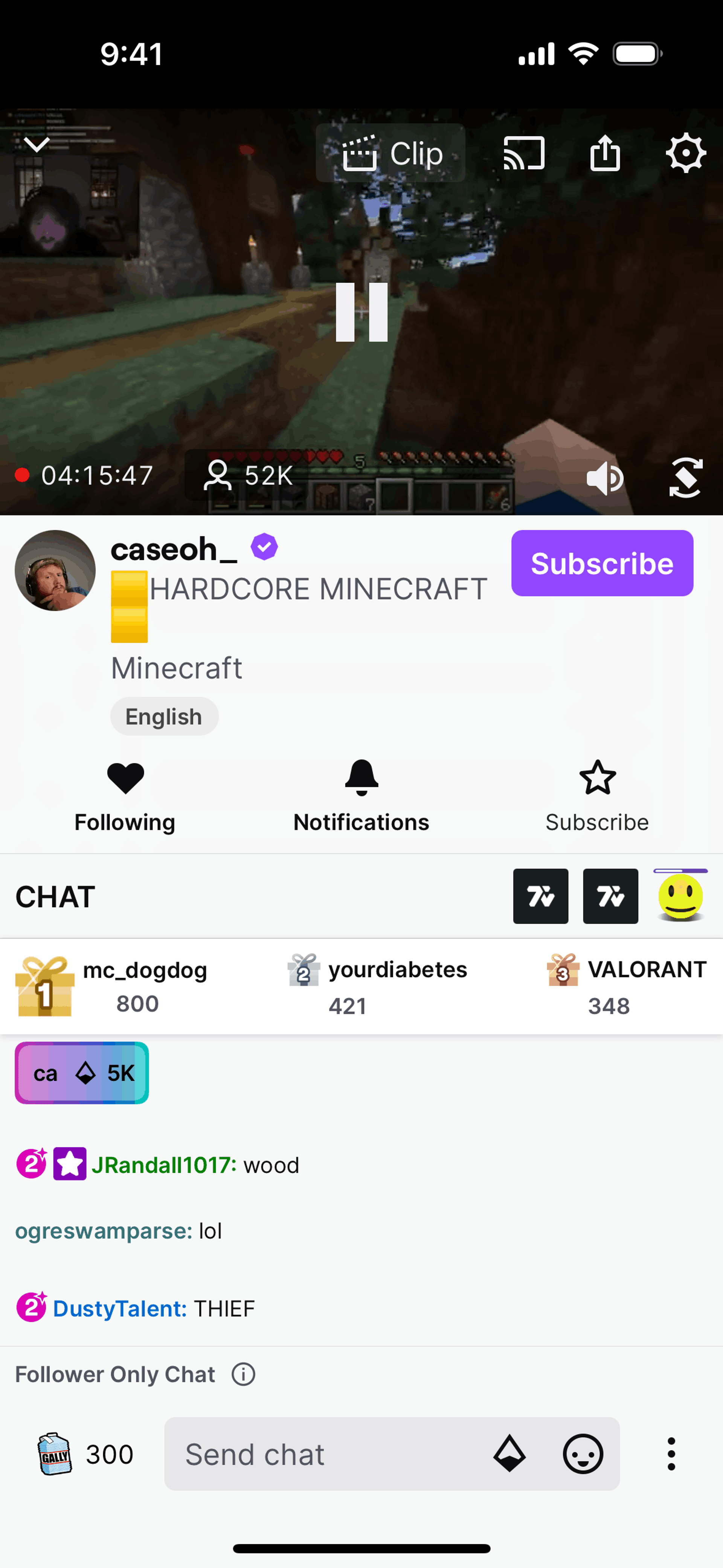 Twitch iOS Photo & Video interface screenshot 24