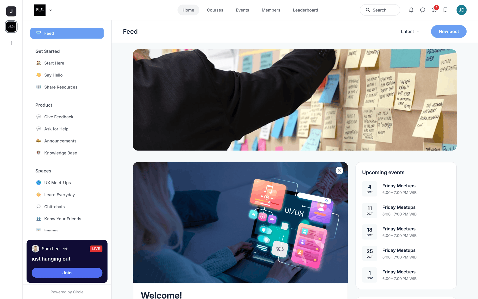 Circle Web Social Networking interface screenshot 2